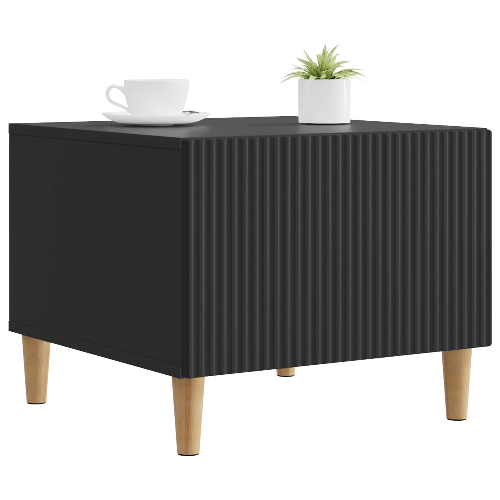 Table basse avec tiroir Noir 49 x 50 x 40 cm Bois d'ingénierie - XIOS