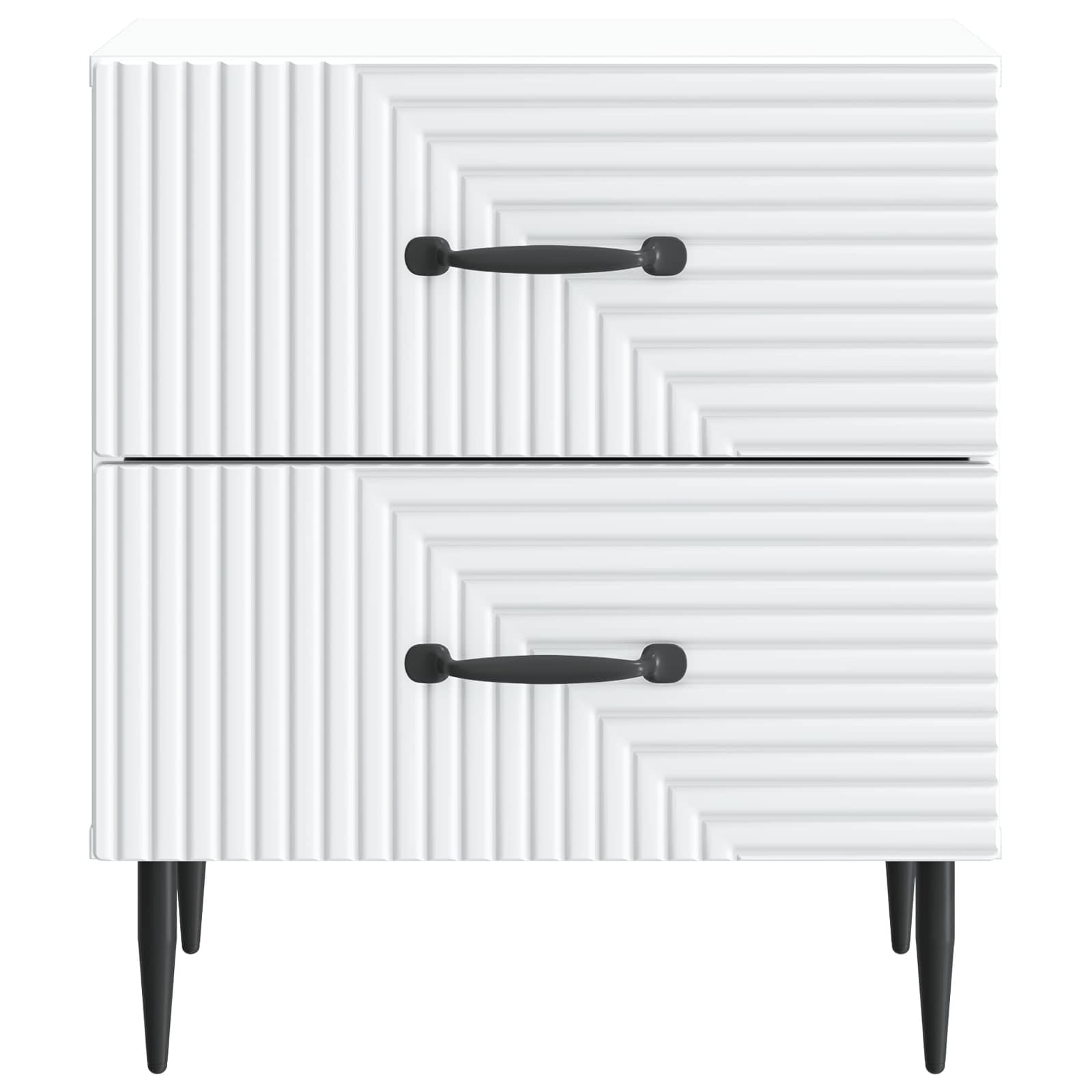 Cabinet de chevet avec tiroir 2 pcs Blanc 43 x 34,5 x 47,5 cm - XIOS