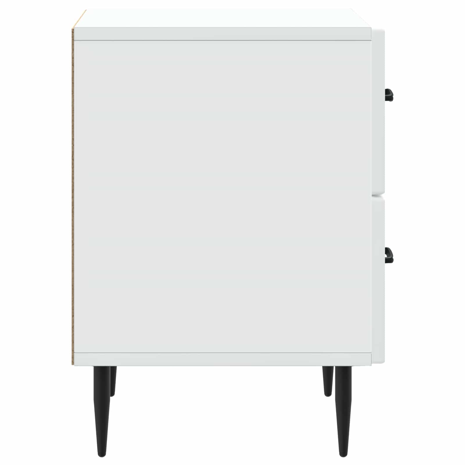 Cabinet de chevet avec tiroir 2 pcs Blanc 43 x 34,5 x 47,5 cm - XIOS