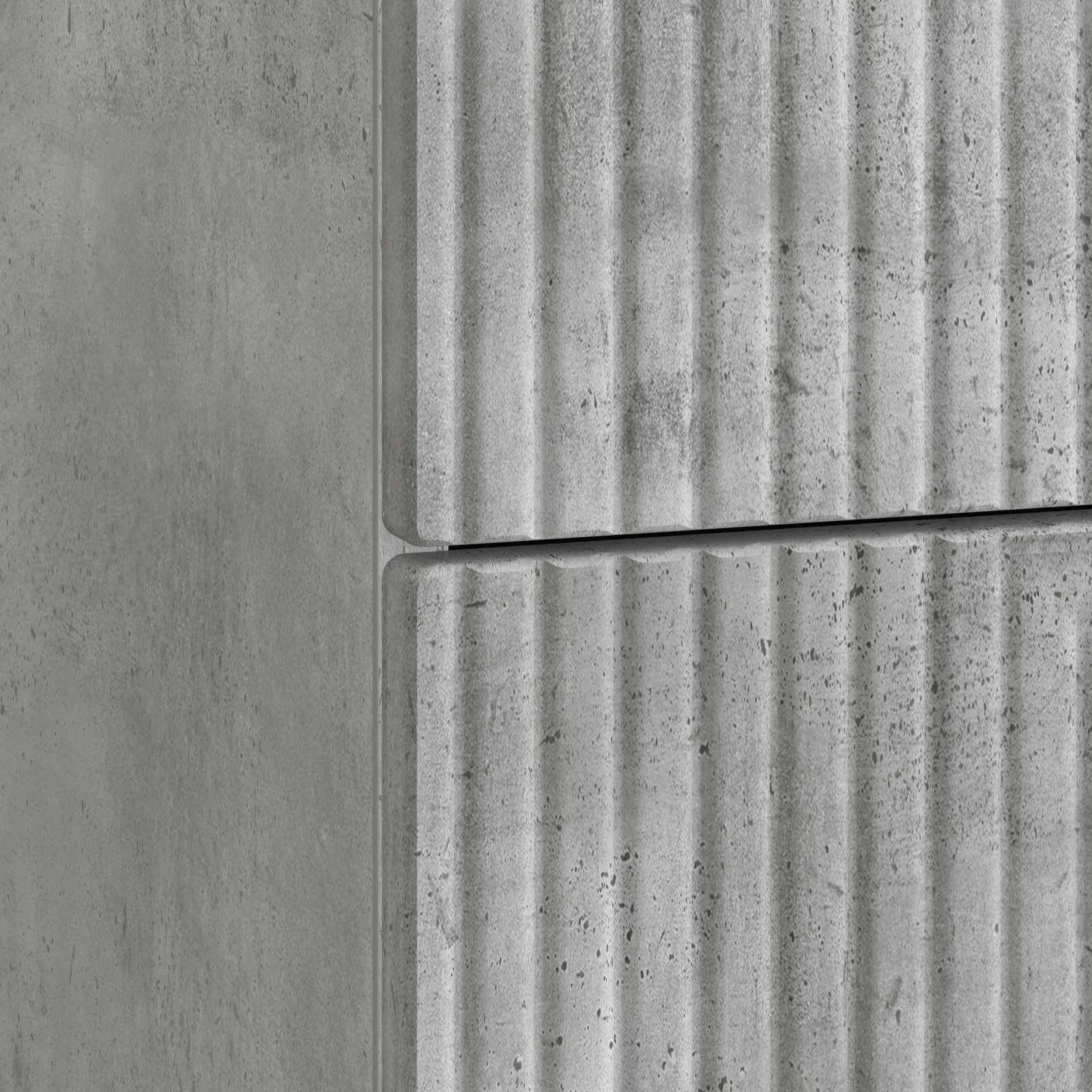 Cabinet de chevet avec tiroir Gris béton 43 x 34,5 x 47,5 cm - XIOS