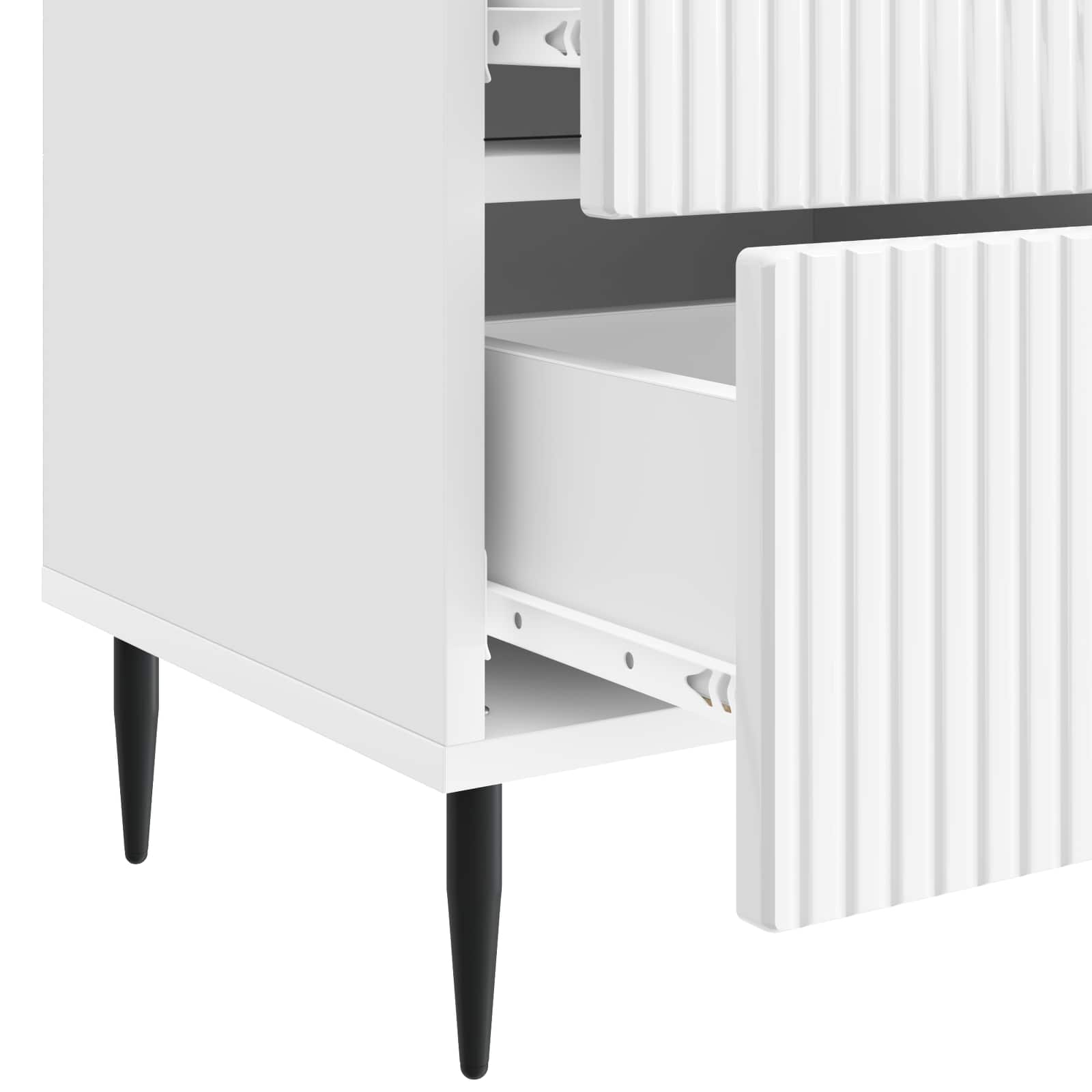 Cabinet de chevet Blanc brillant 43 x 34,5 x 47,5 cm - XIOS