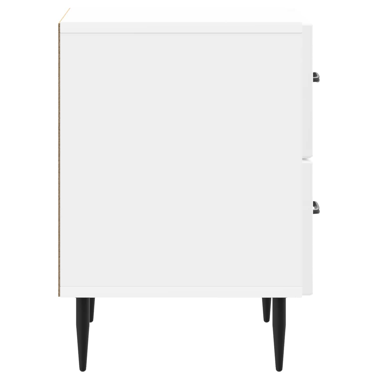 Cabinet de chevet Blanc brillant 43 x 34,5 x 47,5 cm - XIOS