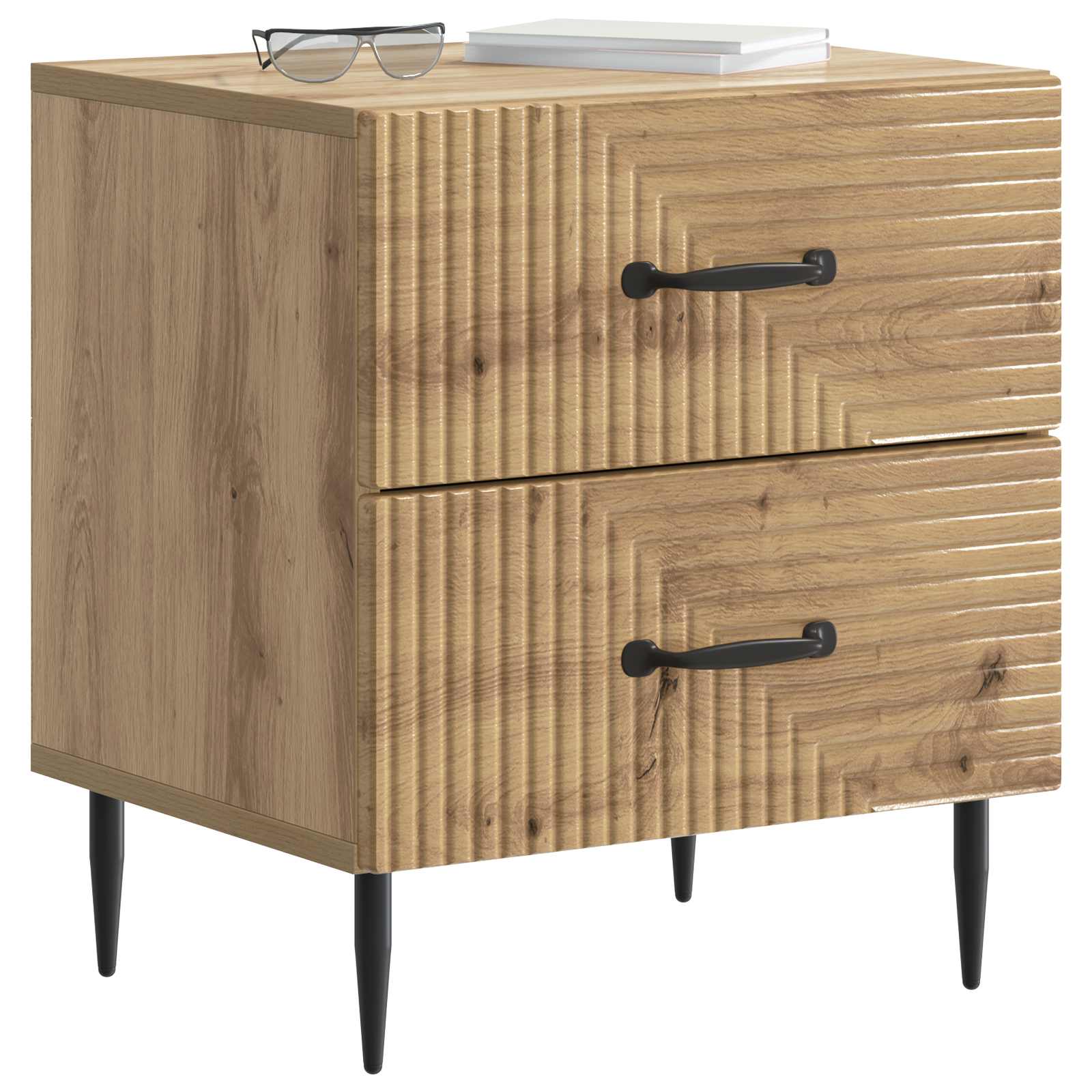 Cabinet de chevet Chêne artisanal 43 x 34,5 x 47,5 cm - XIOS