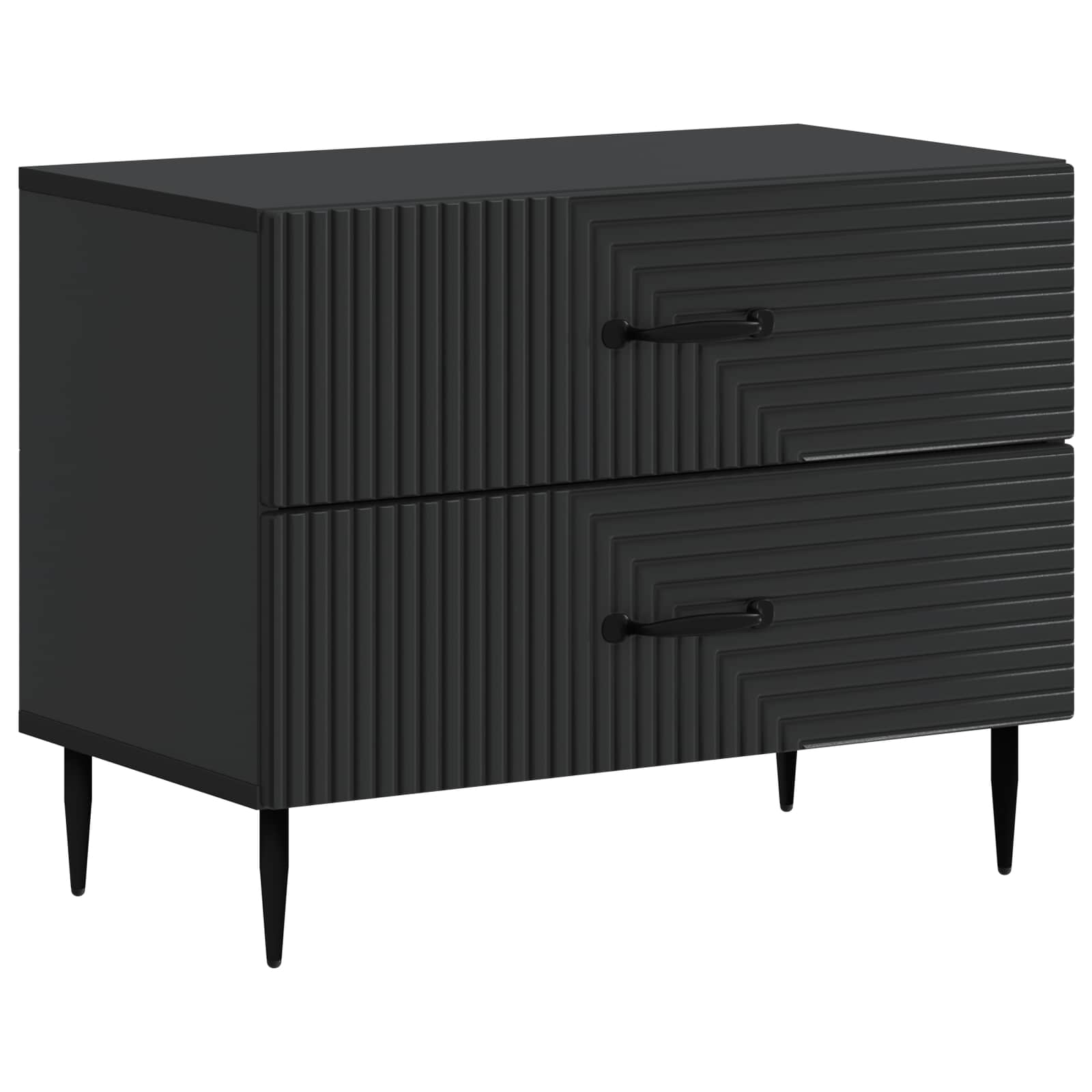 Cabinet de chevet Noir 62 x 34,5 x 47,5 cm Bois d'ingénierie - XIOS