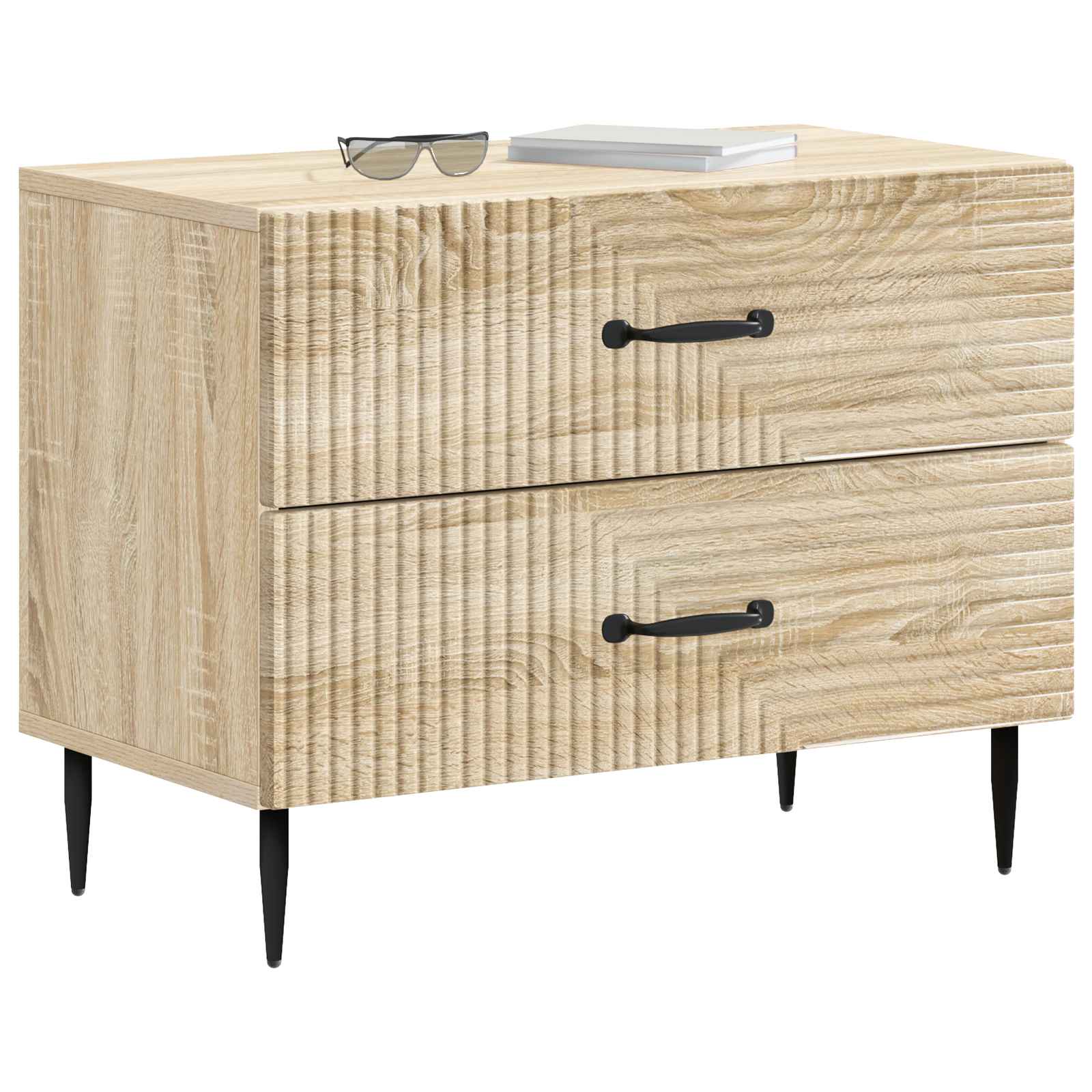 Cabinet de chevet avec tiroir Chêne Sonoma 62 x 34,5 x 47,5 cm - XIOS
