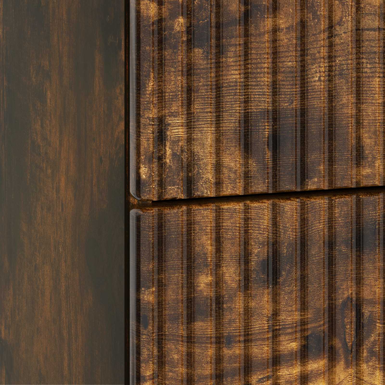 Cabinet de chevet avec tiroir Chêne fumé 62 x 34,5 x 47,5 cm - XIOS
