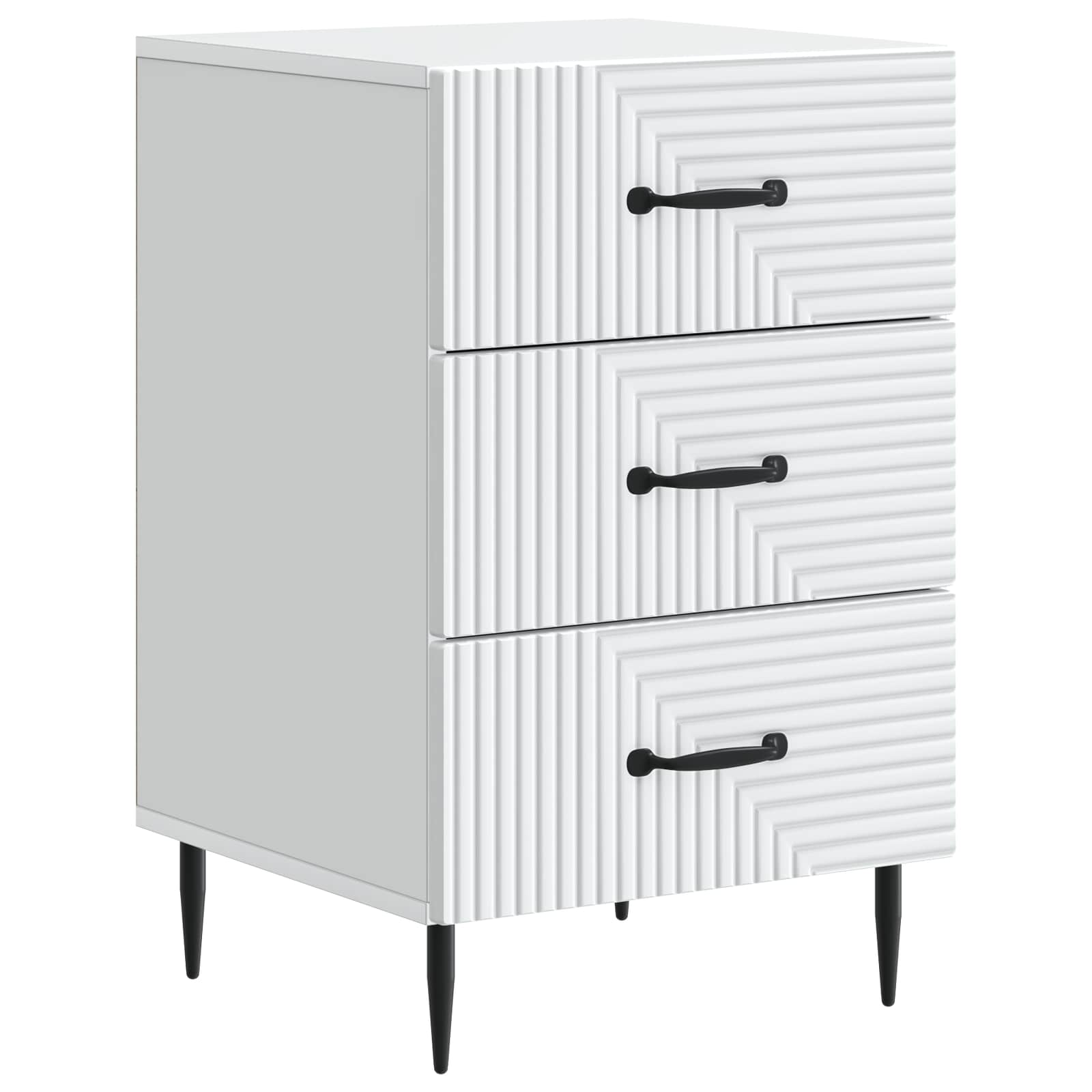 Cabinet de chevet Blanc 43 x 41 x 66,5 cm Bois d'ingénierie - XIOS