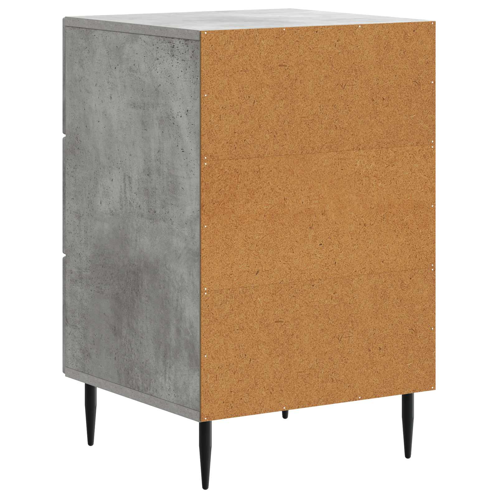 Cabinet de chevet avec tiroir Gris béton 43 x 41 x 66,5 cm - XIOS