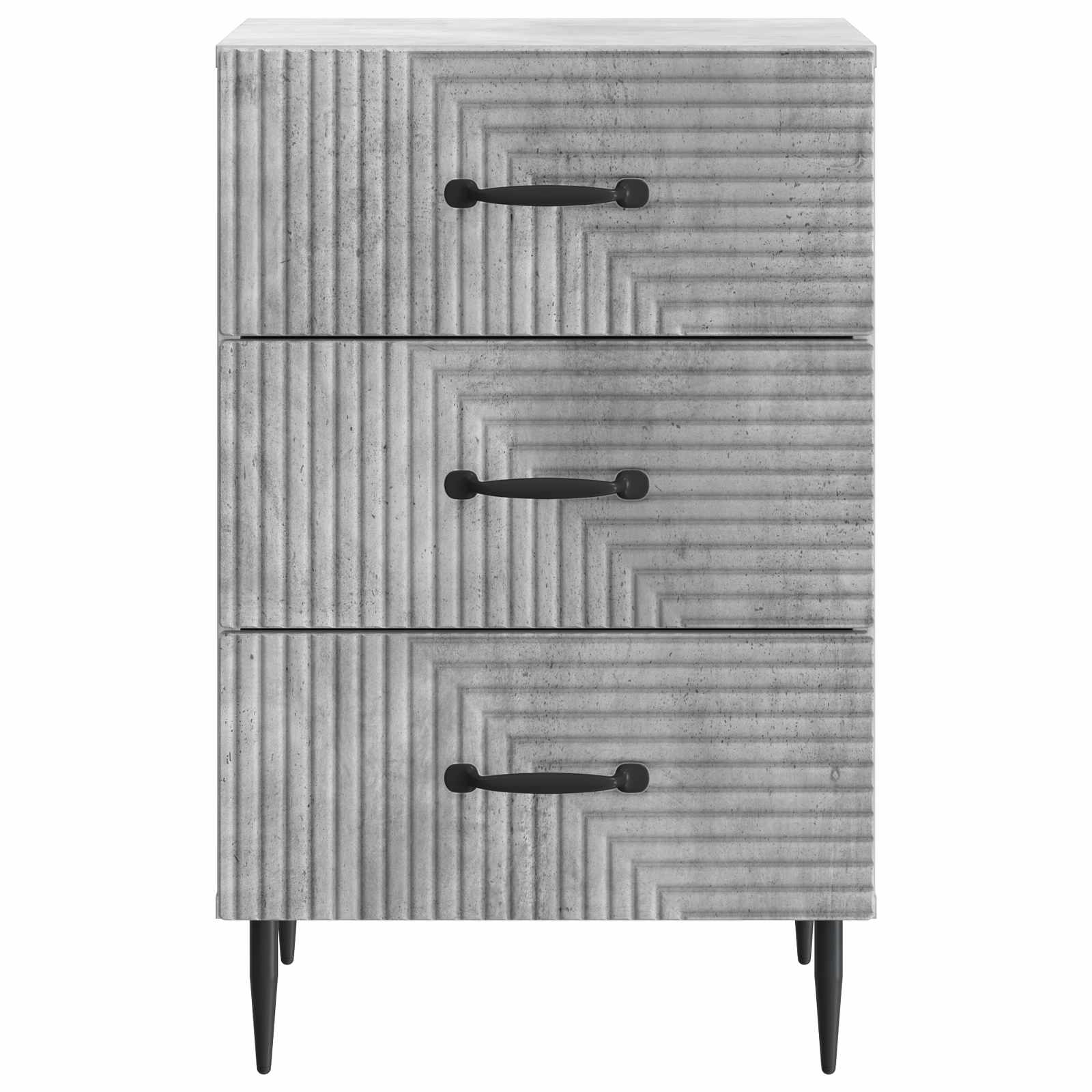 Cabinet de chevet avec tiroir Gris béton 43 x 41 x 66,5 cm - XIOS