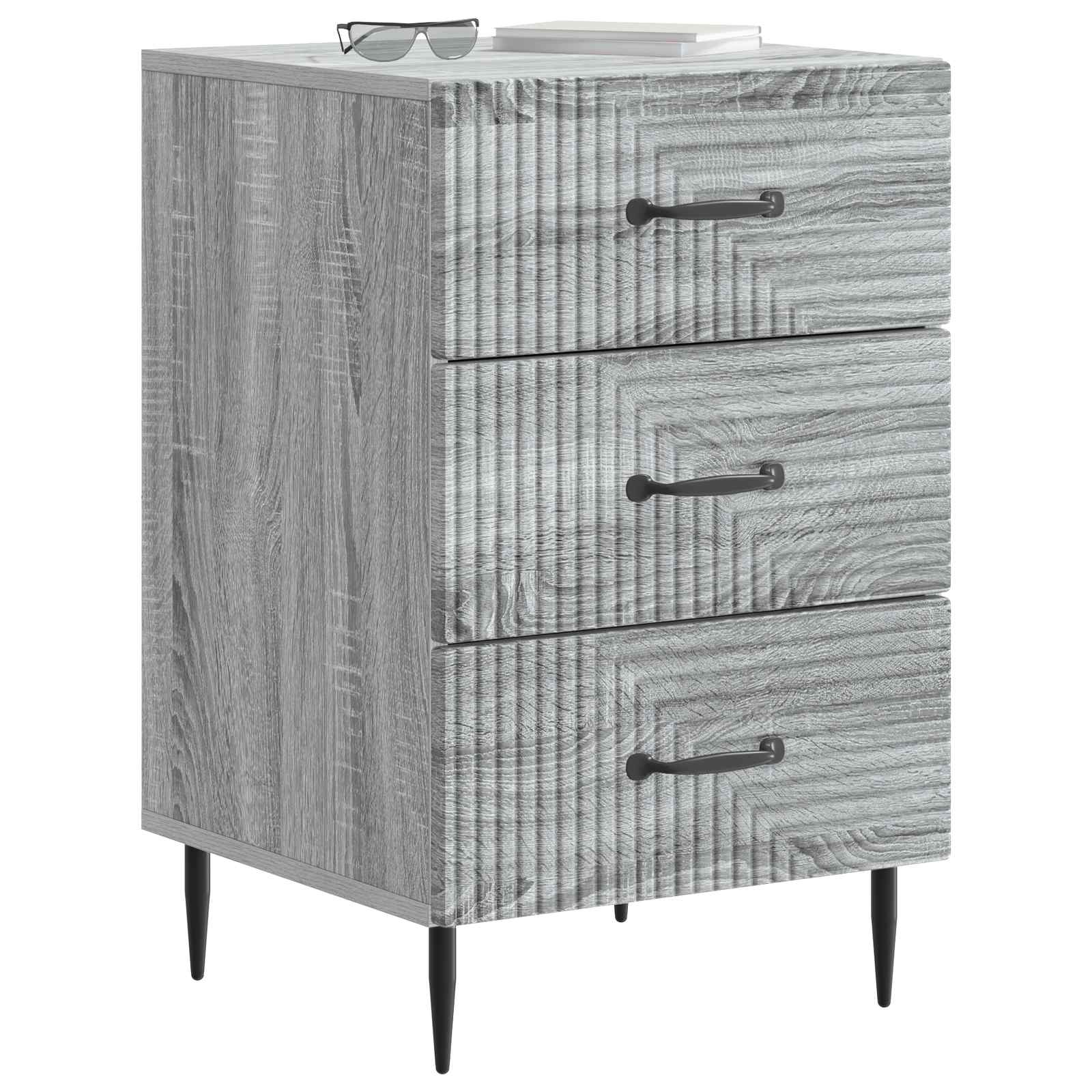 Cabinet de chevet avec tiroir Sonoma gris 43 x 41 x 66,5 cm - XIOS
