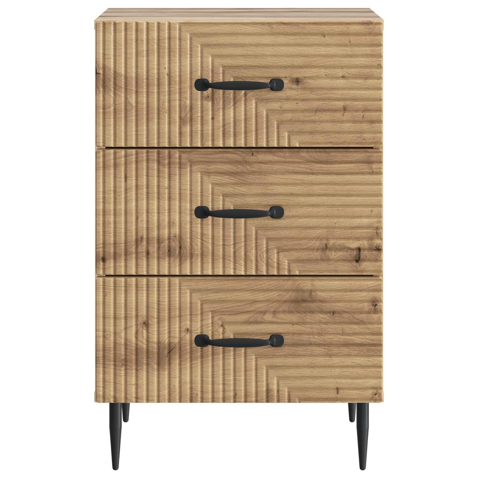 Cabinet de chevet avec tiroir Chêne artisanal 43 x 41 x 66,5 cm - XIOS