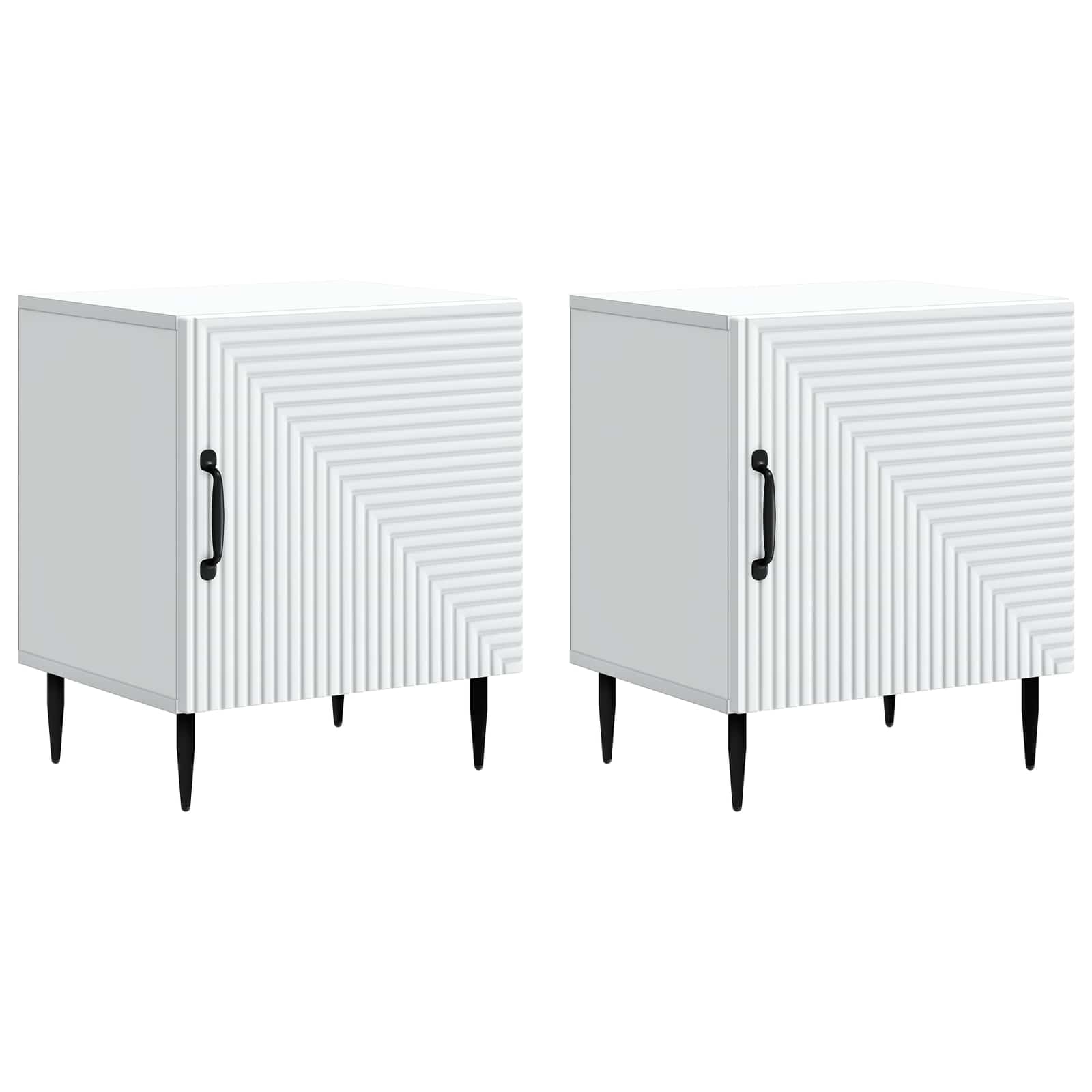 Cabinet de chevet 2 pcs Blanc 43 x 34,5 x 50 cm - XIOS
