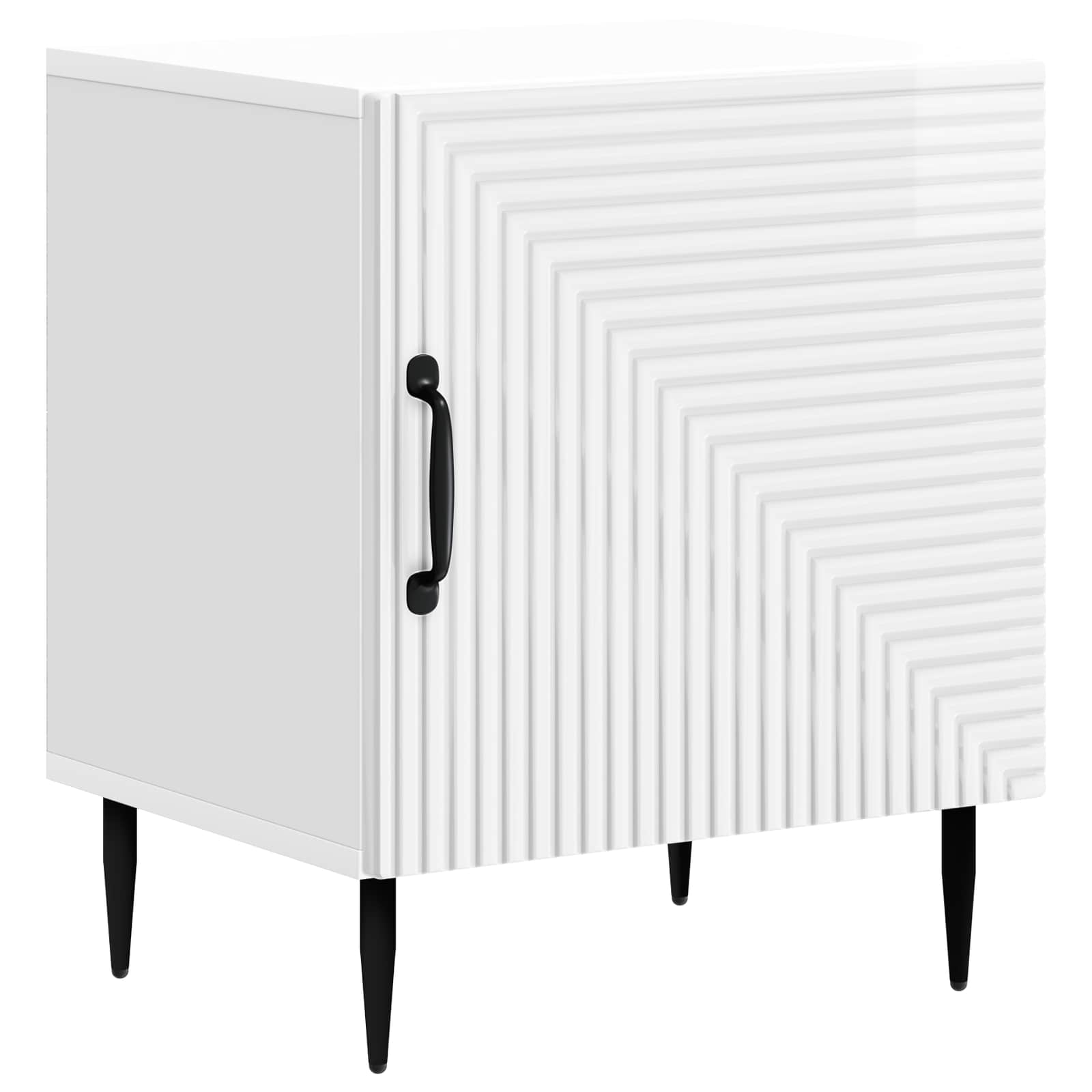 Cabinet de chevet 2 pcs Blanc brillant 43 x 34,5 x 50 cm - XIOS