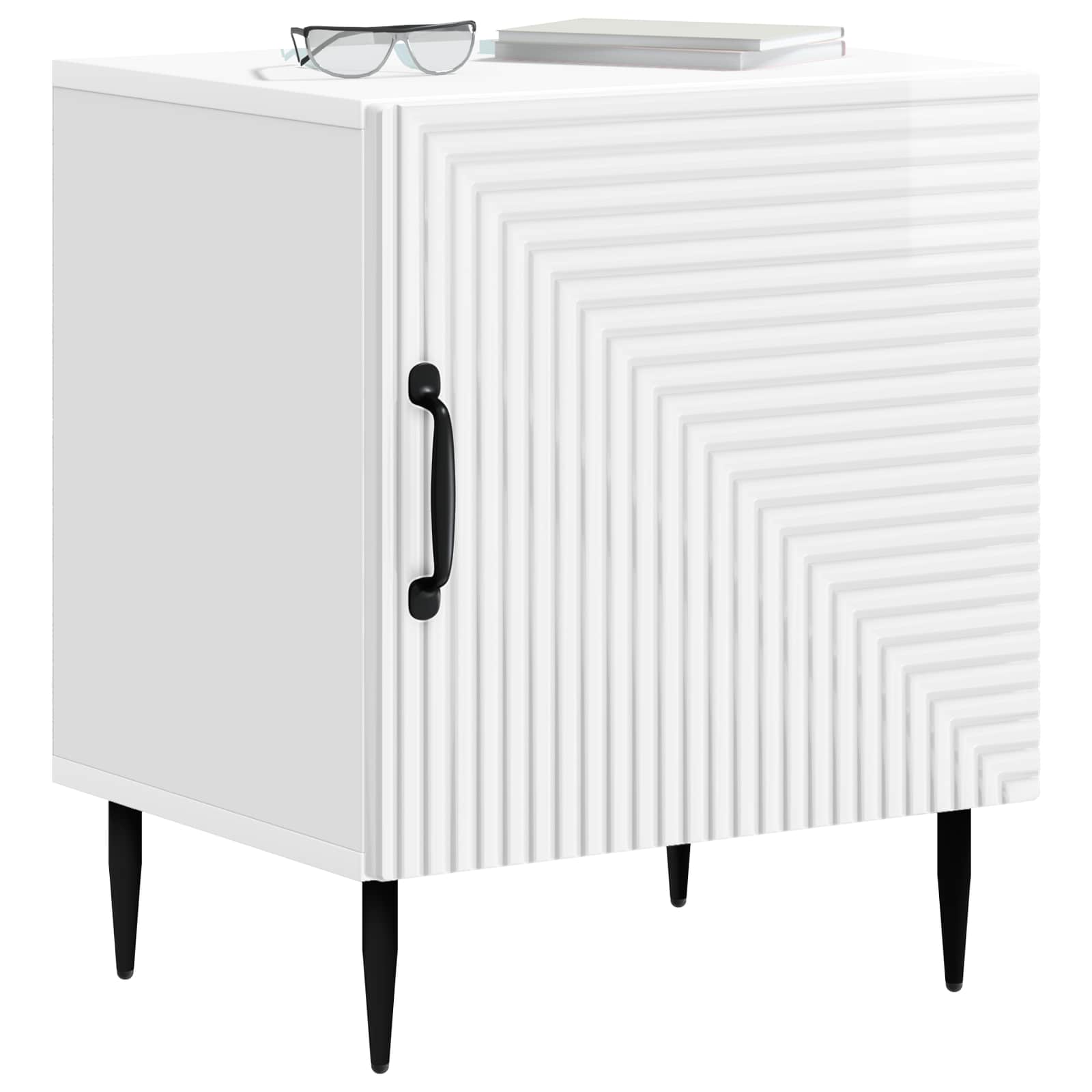 Cabinet de chevet 2 pcs Blanc brillant 43 x 34,5 x 50 cm - XIOS