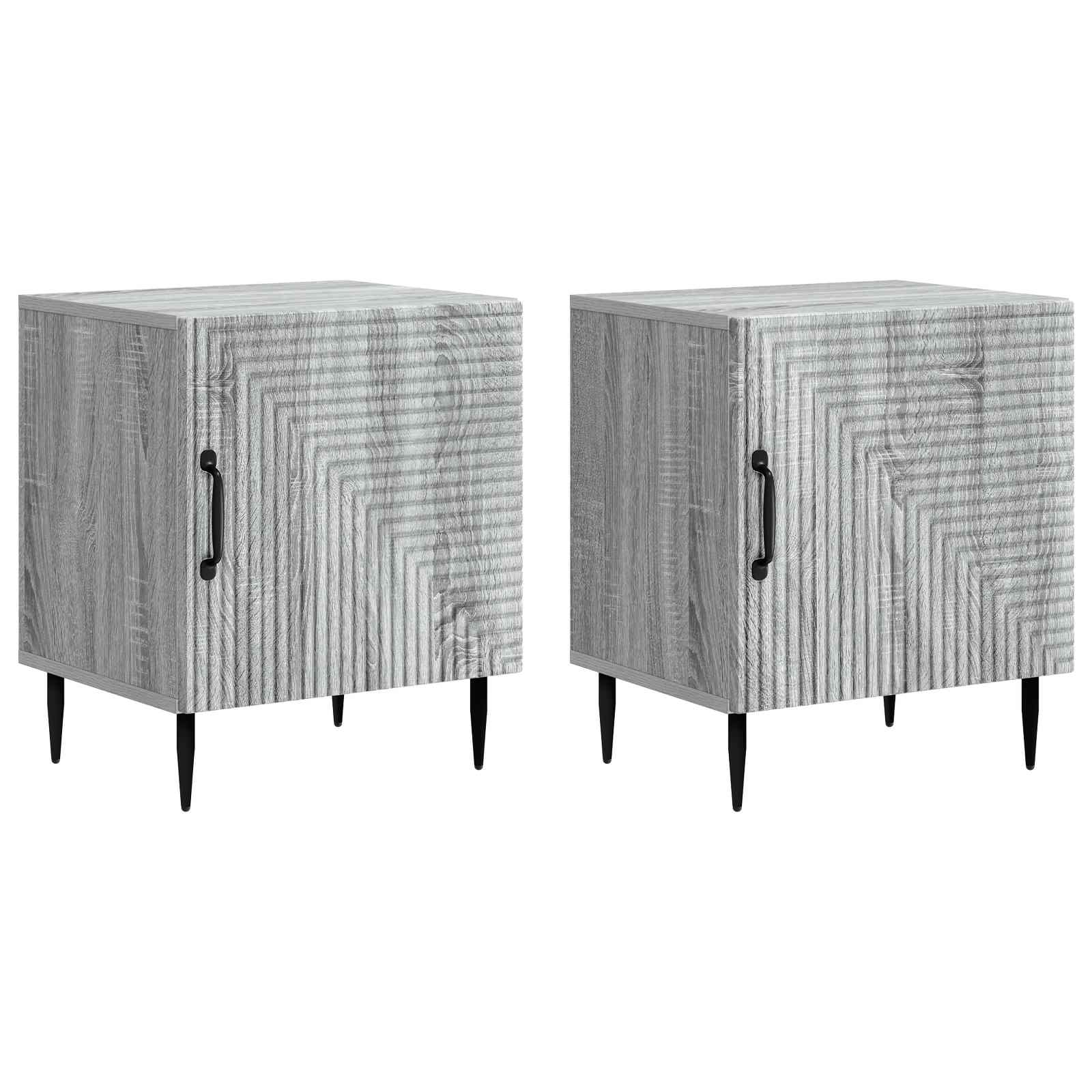 Cabinet de chevet 2 pcs Sonoma gris 43 x 34,5 x 50 cm - XIOS