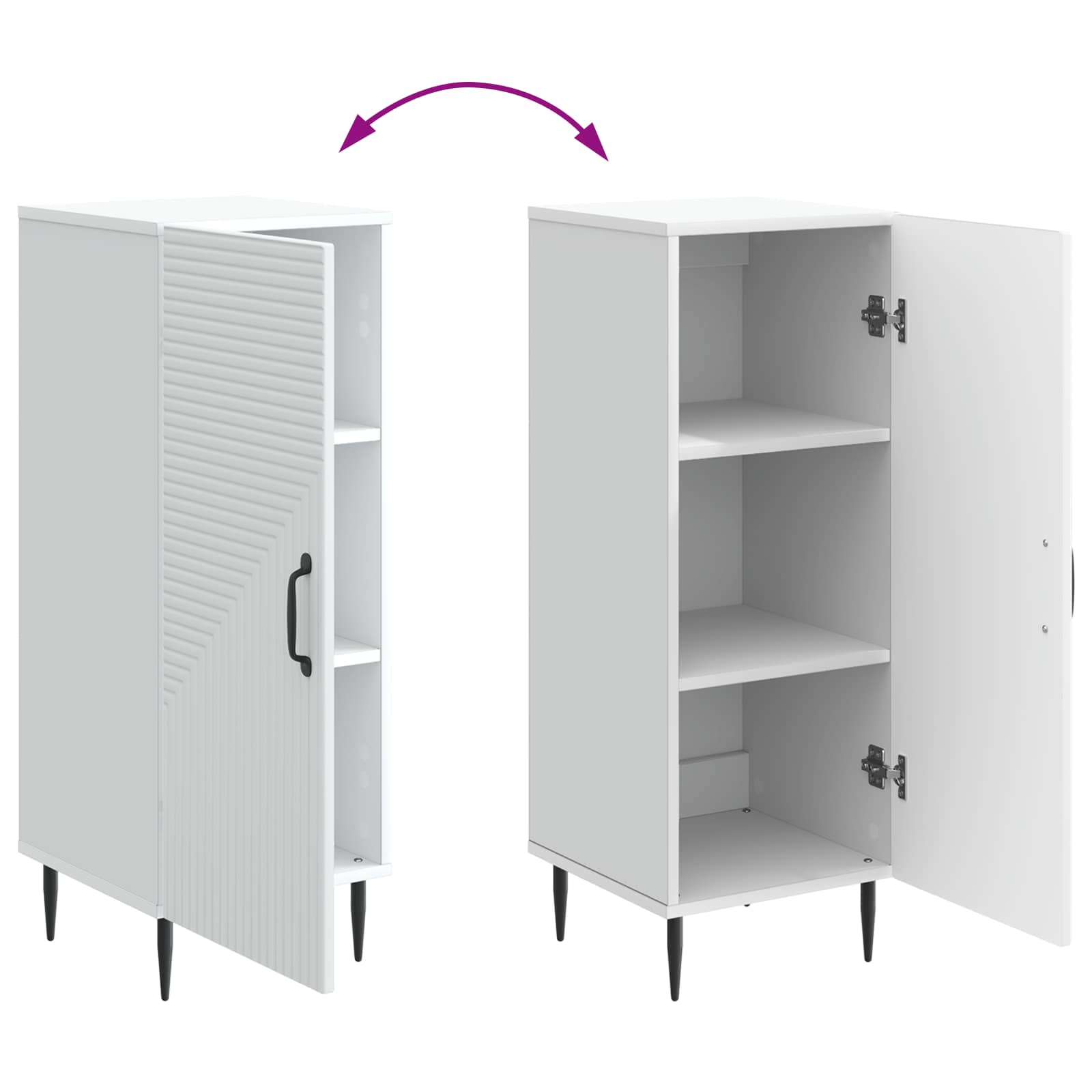 Buffet Blanc 33 x 34,5 x 89,5 cm Bois d'ingénierie - XIOS