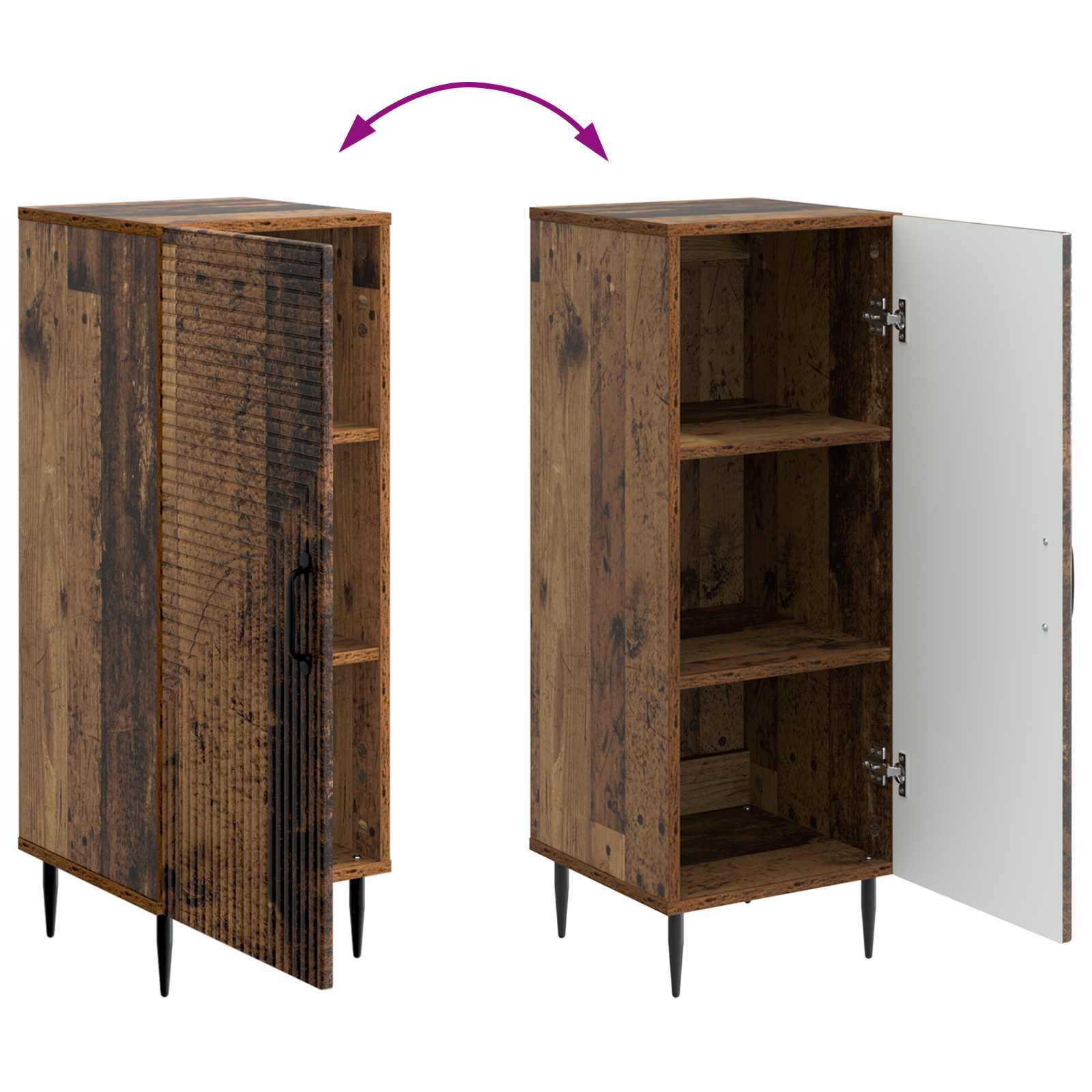 Buffet Bois ancien 33 x 34,5 x 89,5 cm Bois d'ingénierie - XIOS