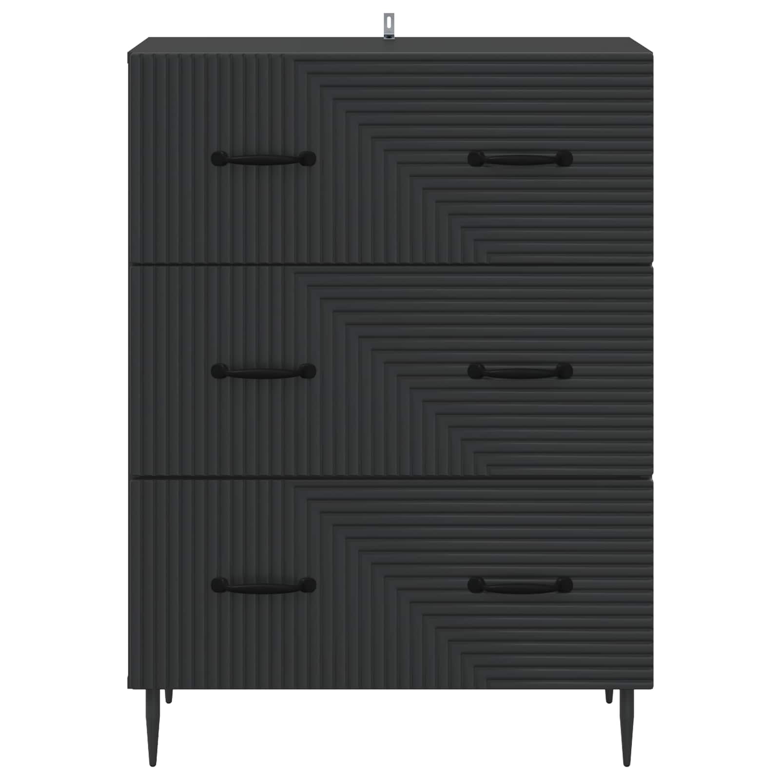 Armoire à tiroirs Noir 66 x 34,5 x 89,5 cm Bois d'ingénierie - XIOS