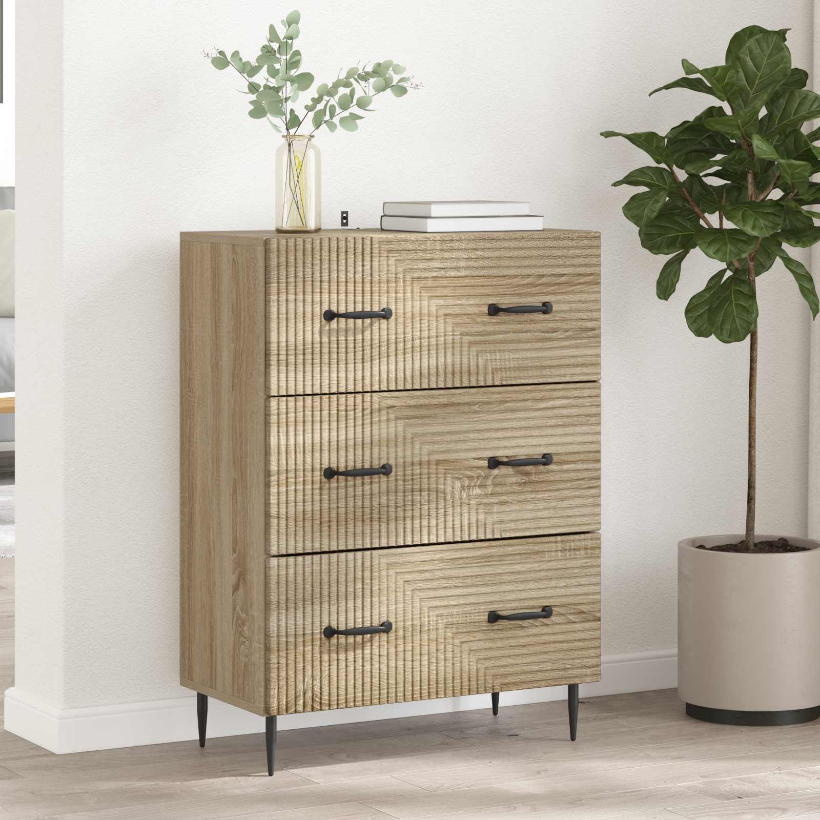 Armoire à tiroirs Chêne Sonoma 66 x 34,5 x 89,5 cm - XIOS