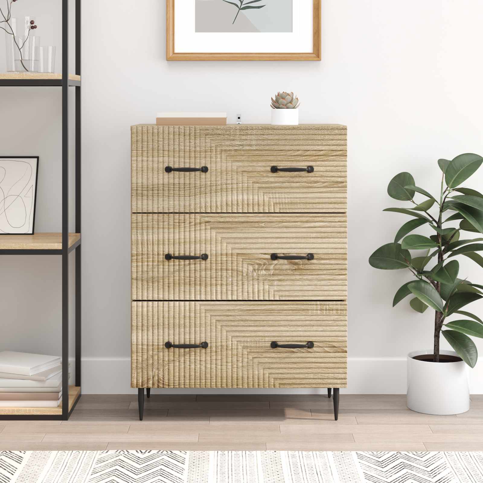 Armoire à tiroirs Chêne Sonoma 66 x 34,5 x 89,5 cm - XIOS