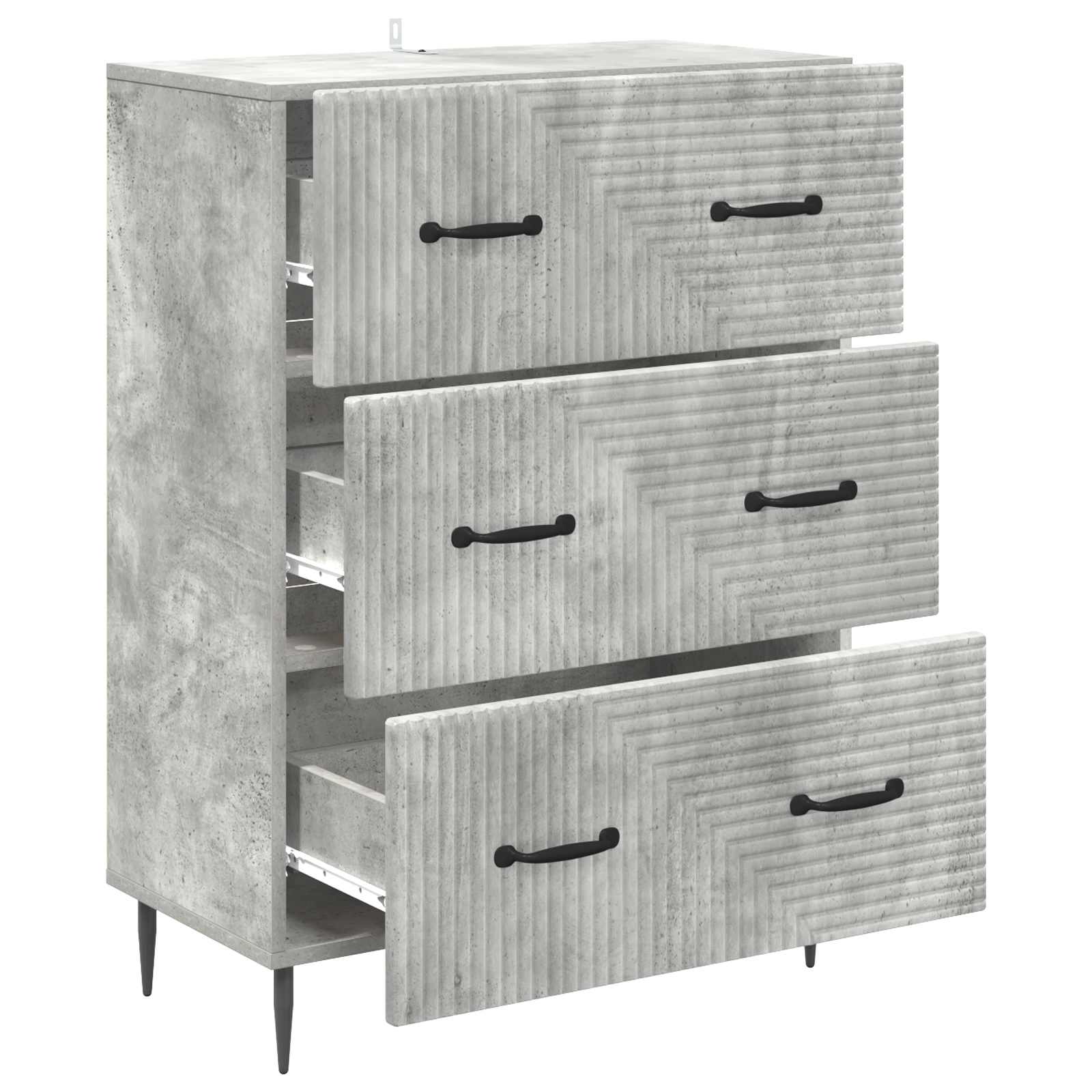 Armoire à tiroirs Gris béton 66 x 34,5 x 89,5 cm - XIOS