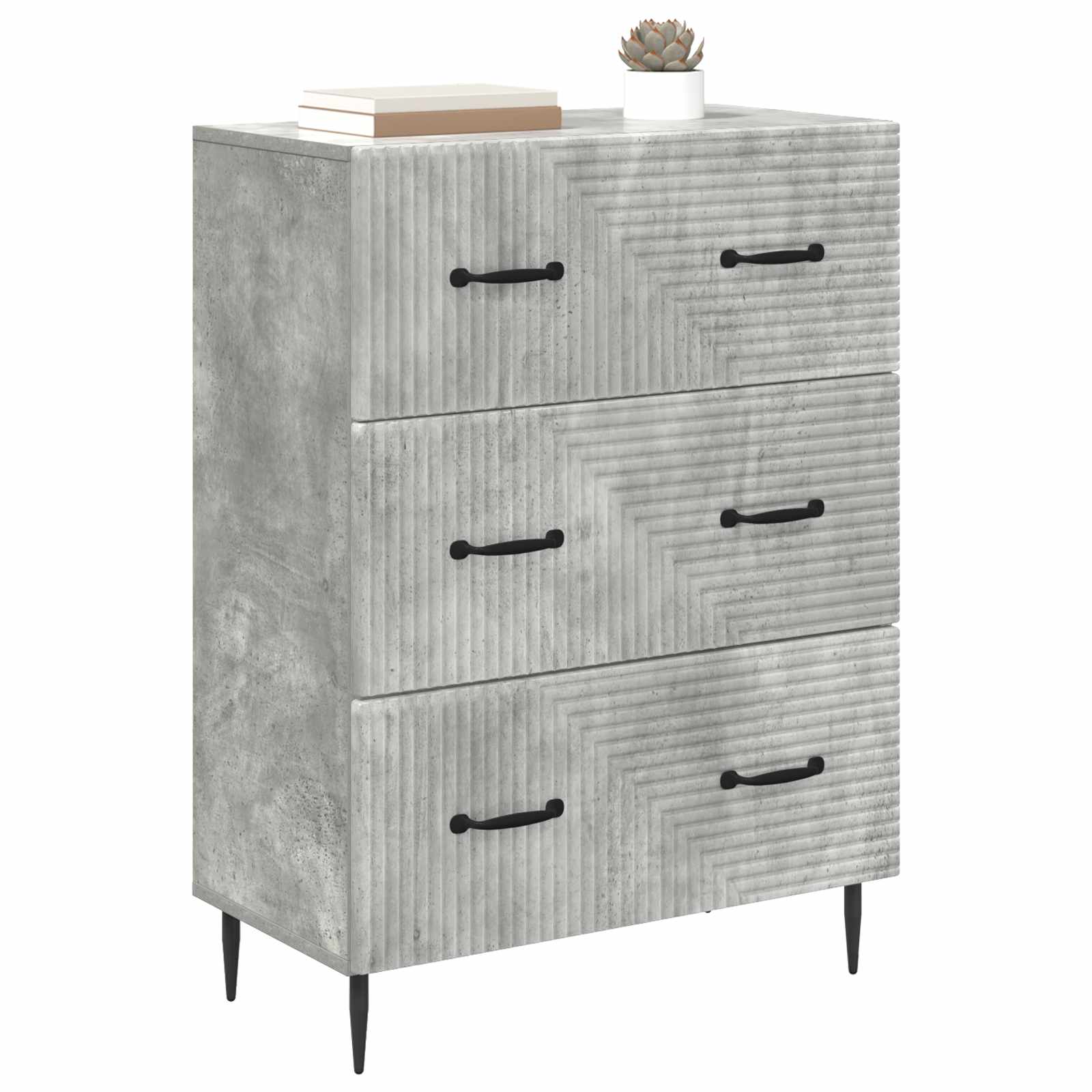 Armoire à tiroirs Gris béton 66 x 34,5 x 89,5 cm - XIOS