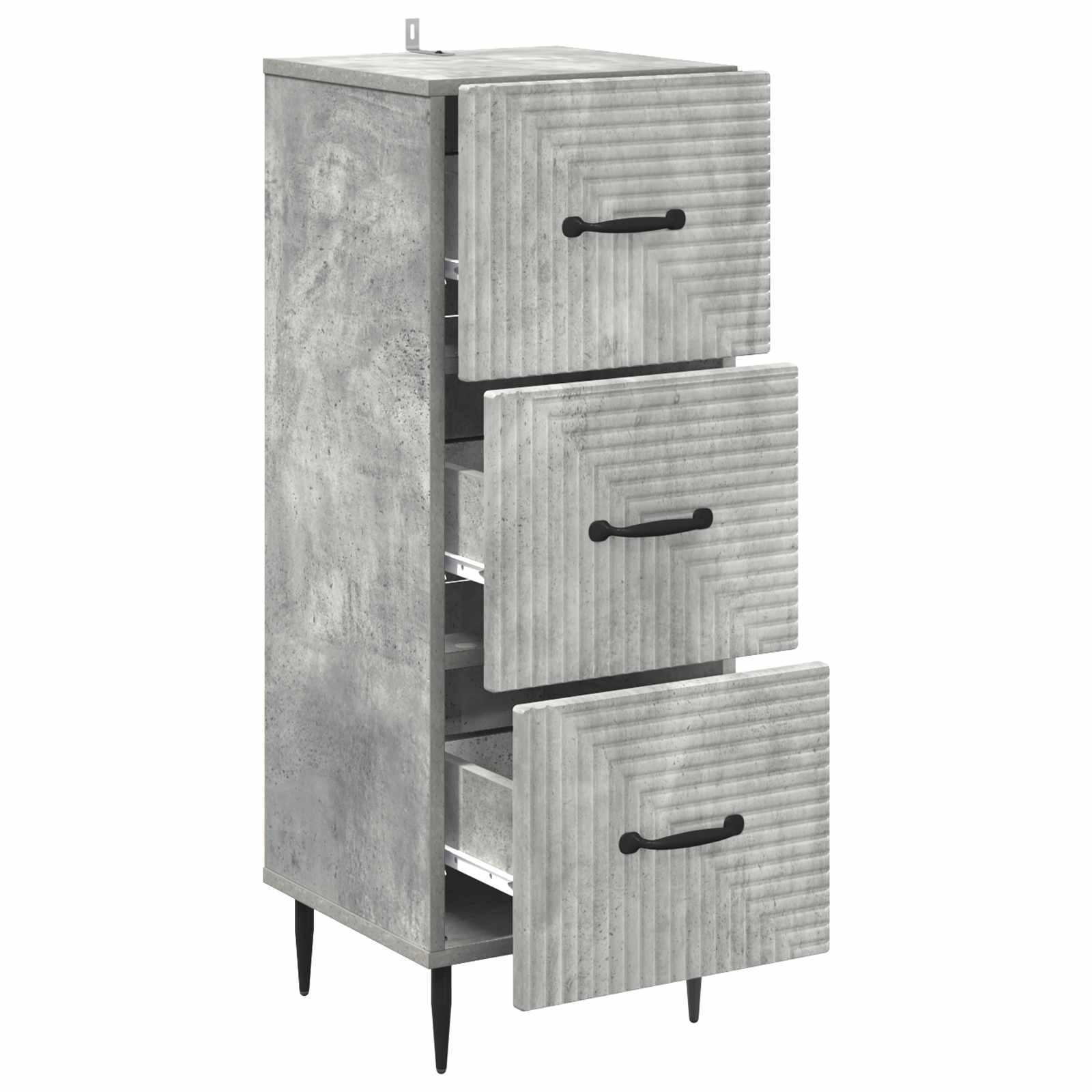 Armoire à tiroirs Gris béton 33 x 34,5 x 89,5 cm - XIOS