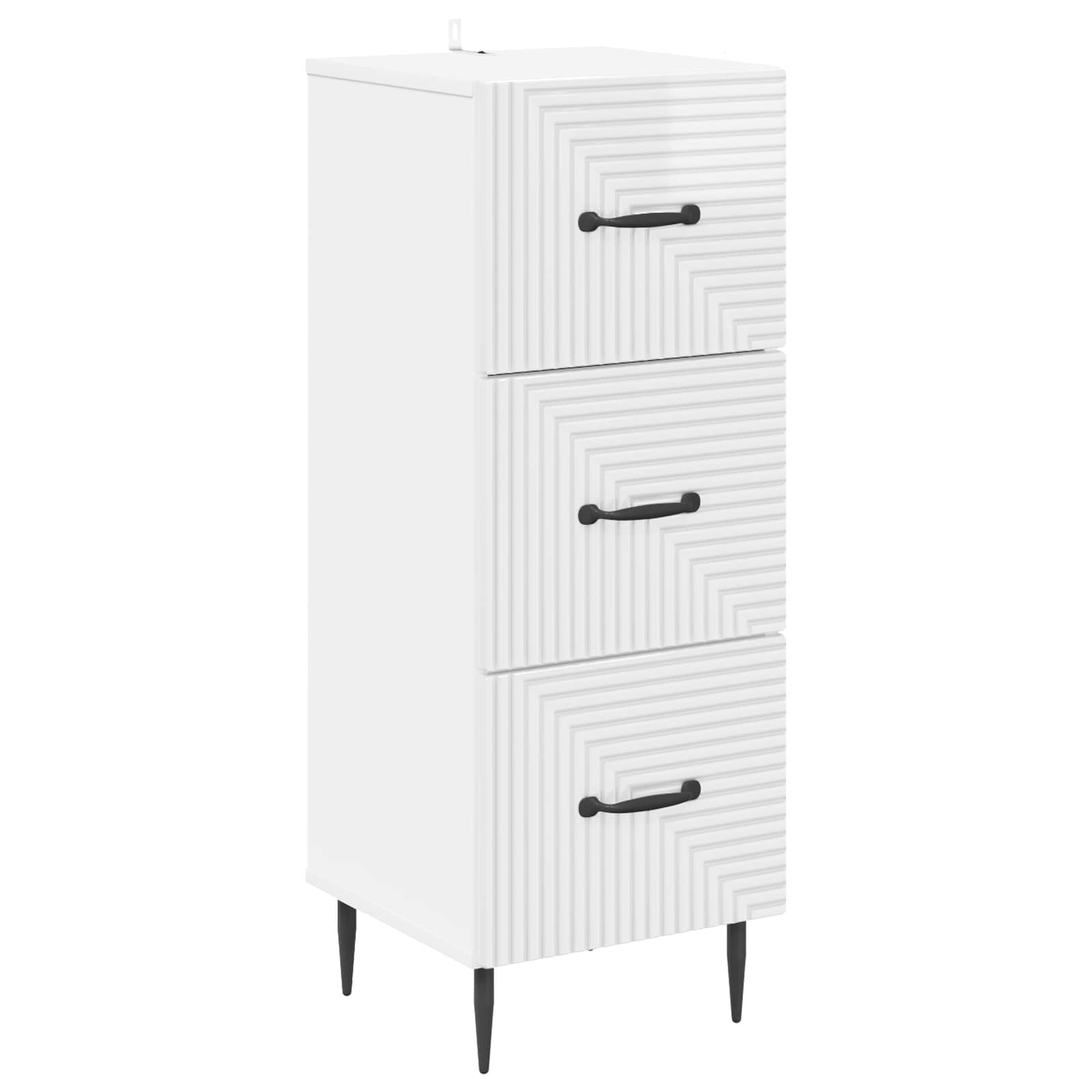 Armoire à tiroirs Blanc brillant 33 x 34,5 x 89,5 cm - XIOS