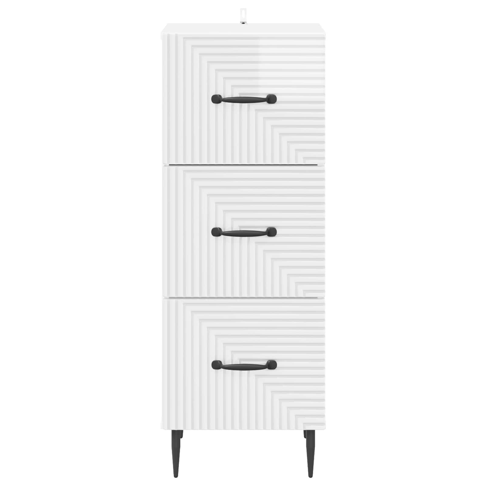 Armoire à tiroirs Blanc brillant 33 x 34,5 x 89,5 cm - XIOS