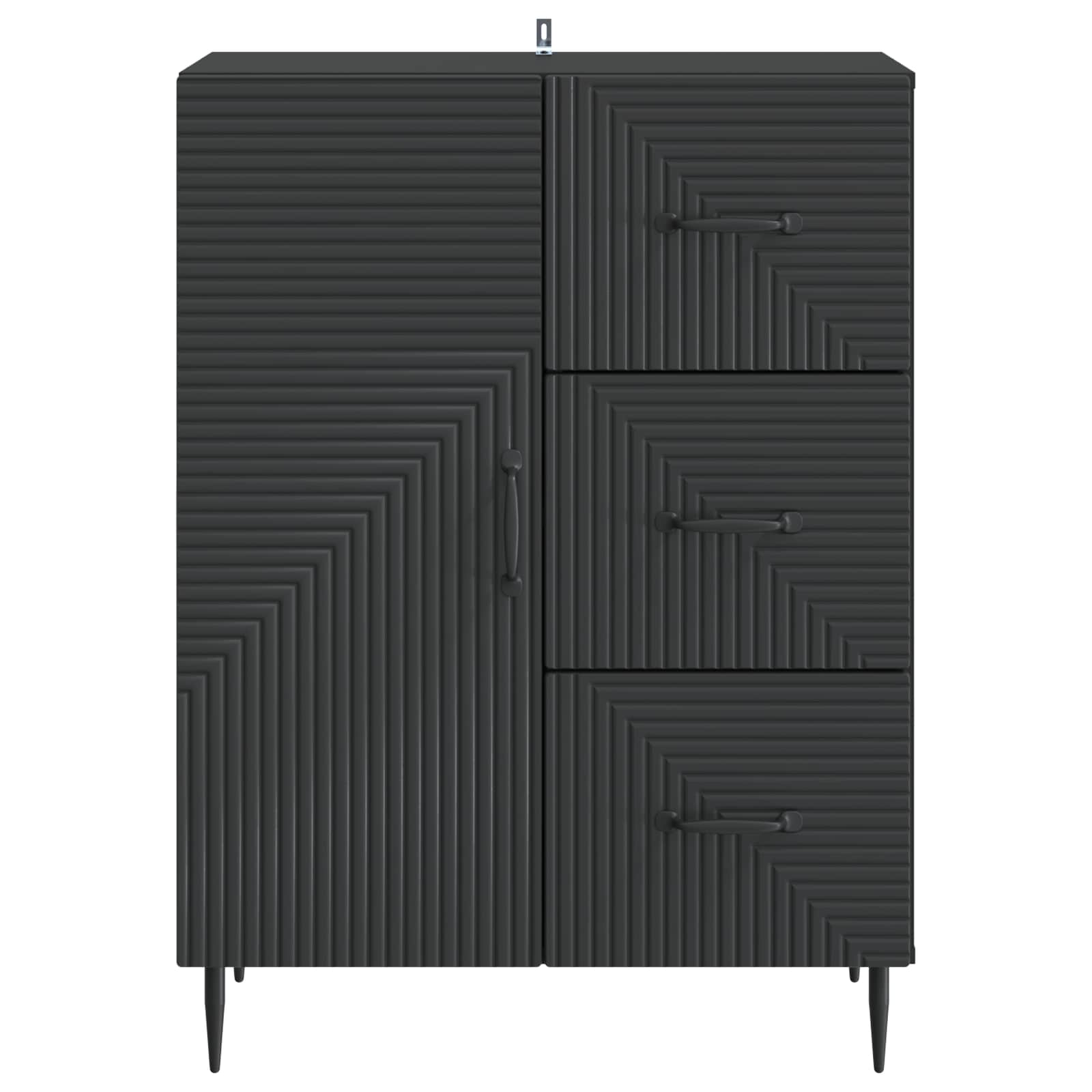 Buffet avec tiroir Noir 66 x 34,5 x 89,5 cm Bois d'ingénierie - XIOS