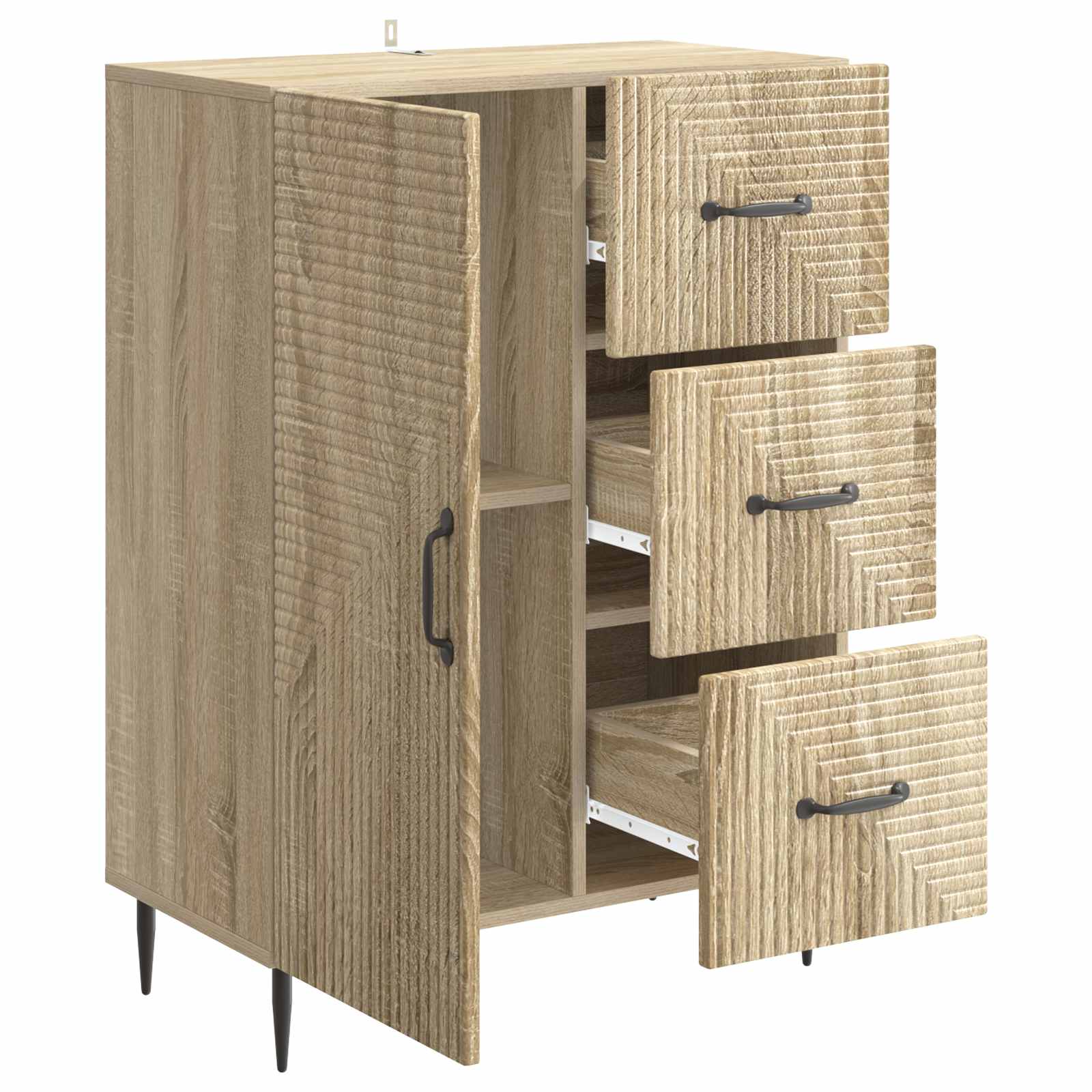 Buffet Chêne Sonoma 66 x 34,5 x 89,5 cm Bois d'ingénierie - XIOS