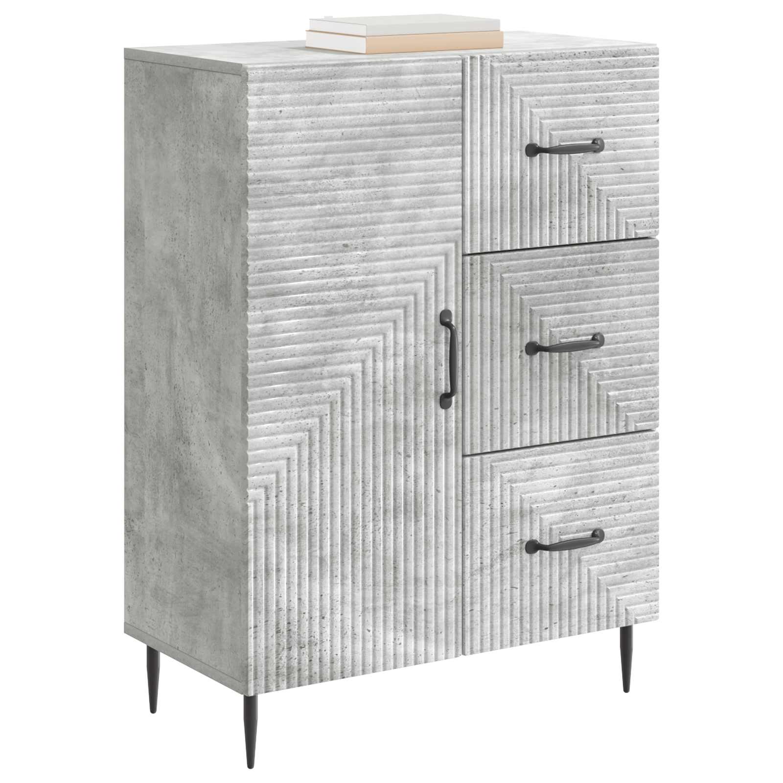 Buffet Gris béton 66 x 34,5 x 89,5 cm Bois d'ingénierie - XIOS