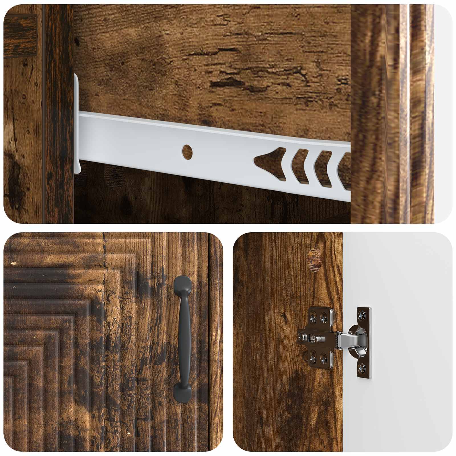 Buffet Chêne fumé 66 x 34,5 x 89,5 cm Bois d'ingénierie - XIOS