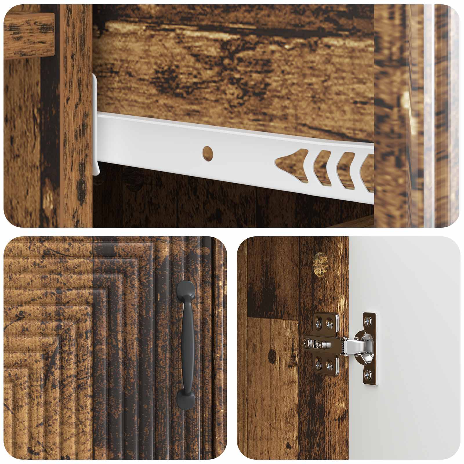 Buffet Bois ancien 66 x 34,5 x 89,5 cm Bois d'ingénierie - XIOS