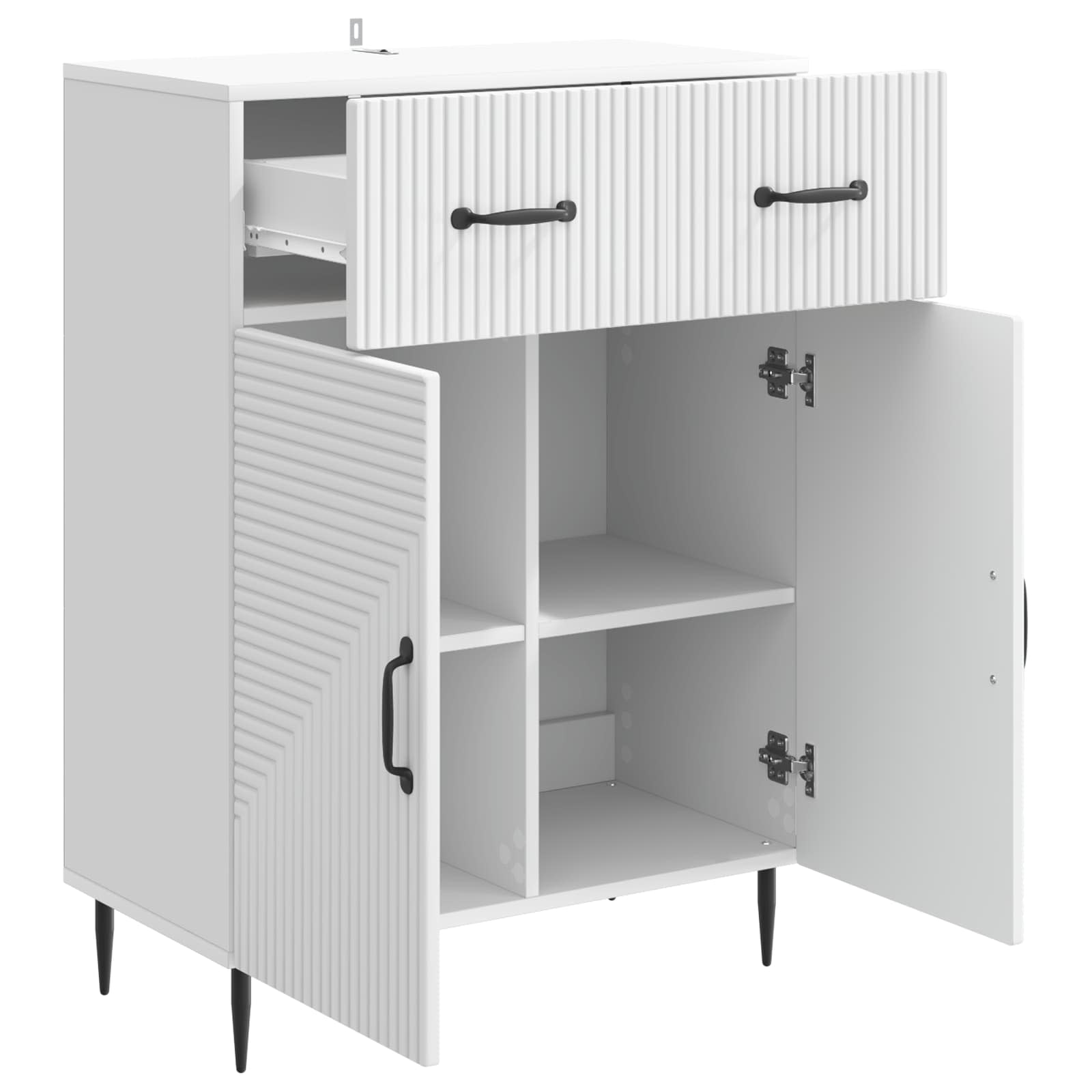 Buffet avec tiroir Blanc 66 x 34,5 x 89,5 cm Bois d'ingénierie - XIOS