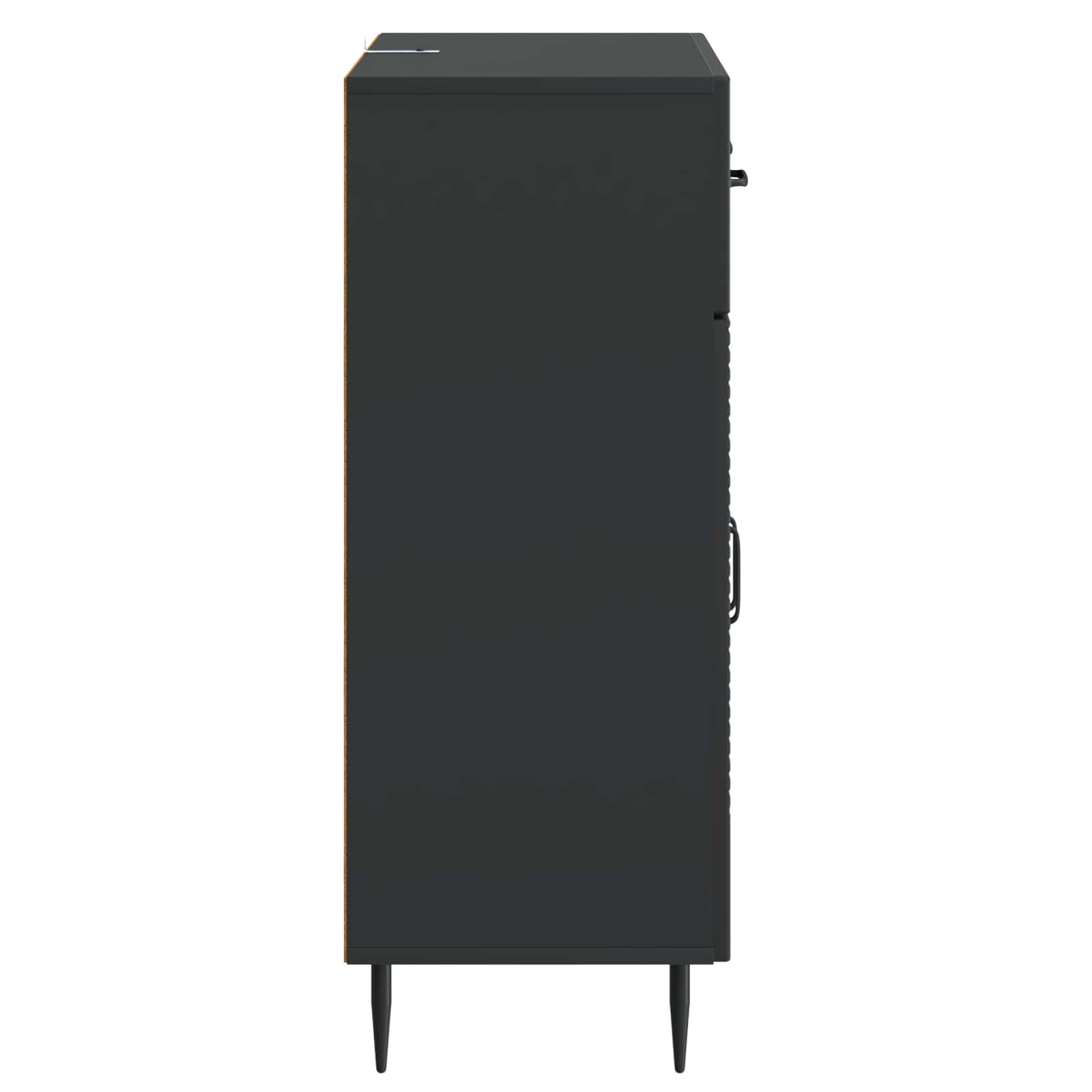 Buffet avec tiroir Noir 66 x 34,5 x 89,5 cm Bois d'ingénierie - XIOS
