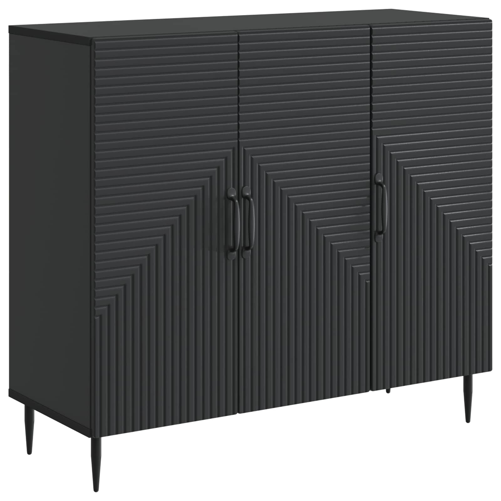 Buffet Noir 89 x 34,5 x 80 cm Bois d'ingénierie - XIOS
