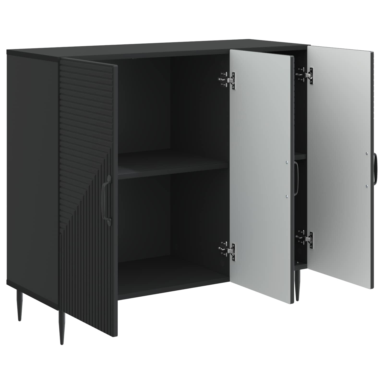 Buffet Noir 89 x 34,5 x 80 cm Bois d'ingénierie - XIOS