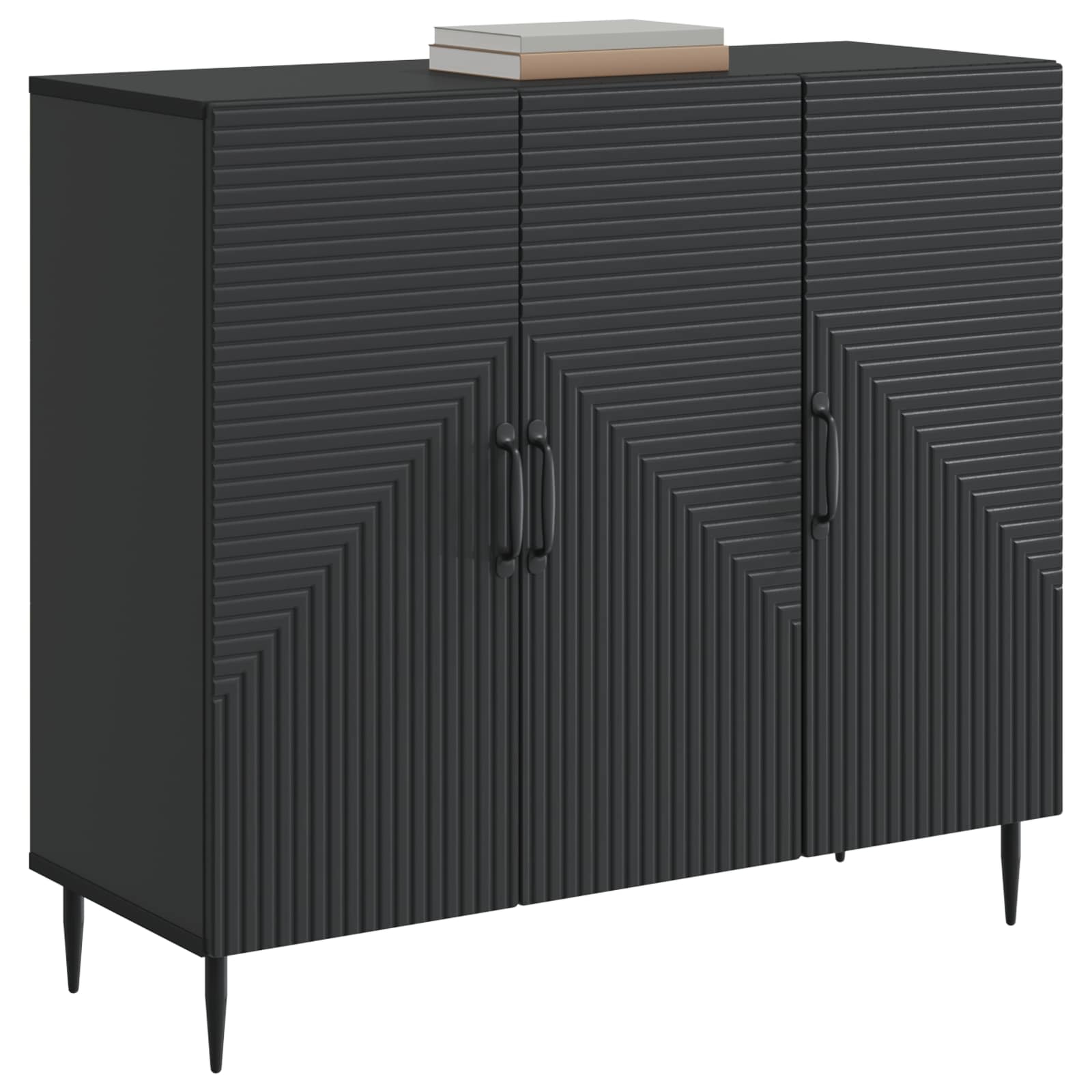 Buffet Noir 89 x 34,5 x 80 cm Bois d'ingénierie - XIOS