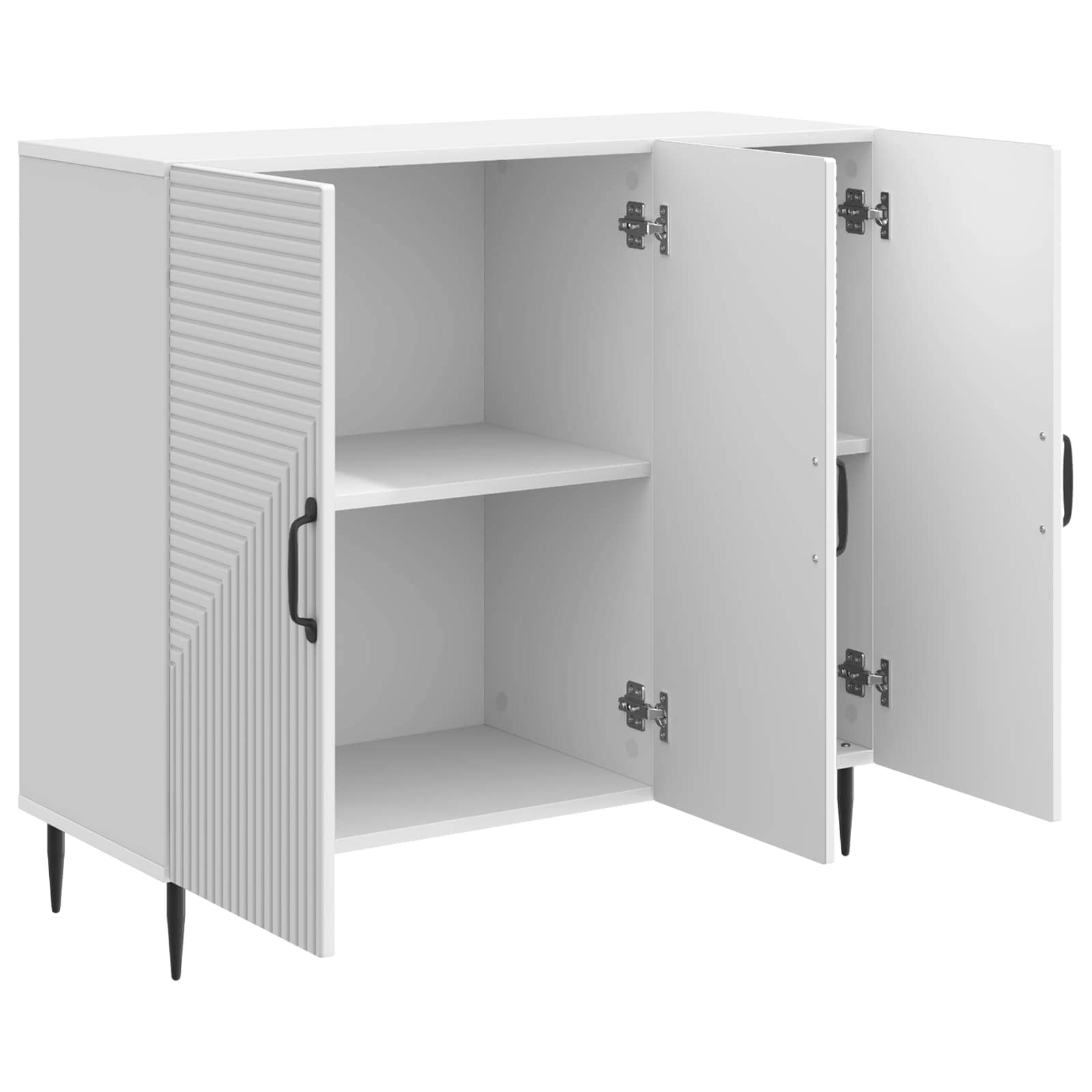 Buffet Blanc brillant 89 x 34,5 x 80 cm Bois d'ingénierie - XIOS