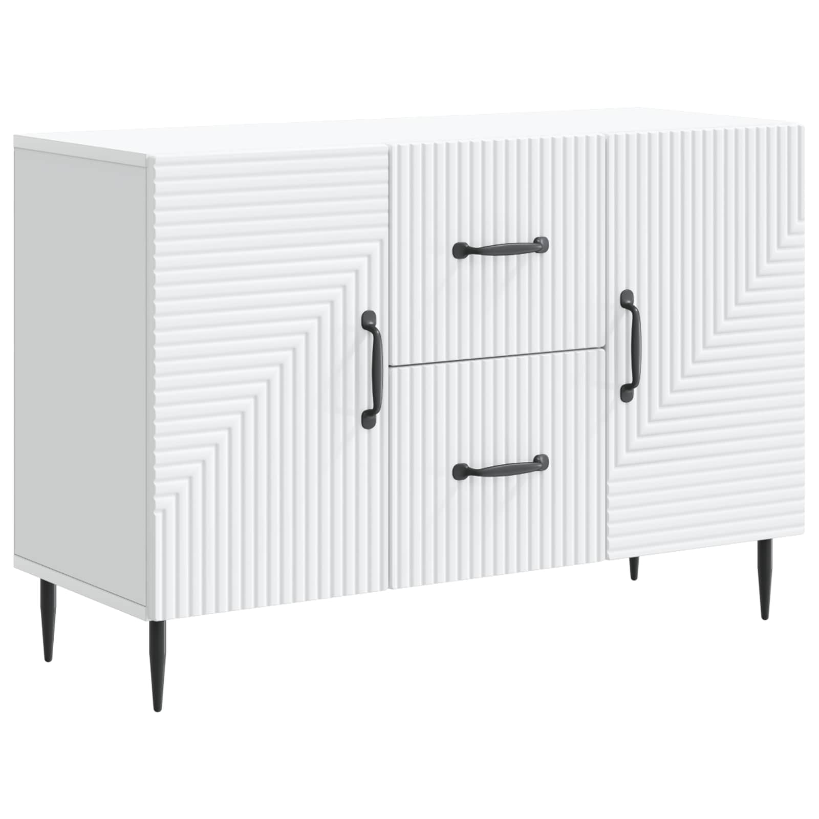Buffet avec tiroir Blanc 89 x 34,5 x 60 cm Bois d'ingénierie - XIOS