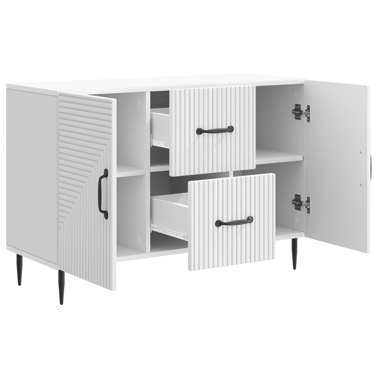 Buffet avec tiroir Blanc 89 x 34,5 x 60 cm Bois d'ingénierie - XIOS