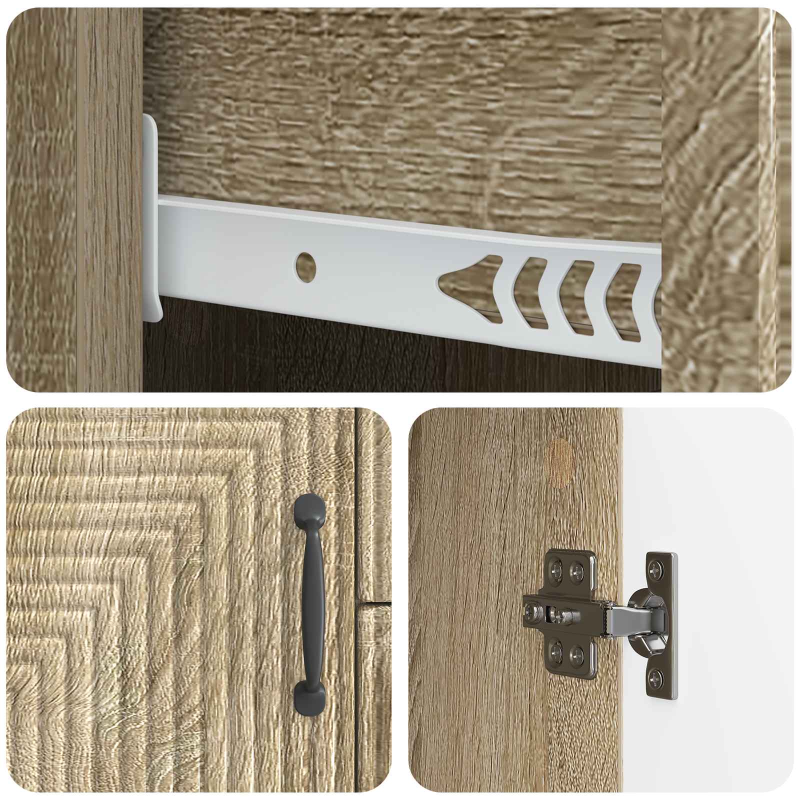 Buffet Chêne Sonoma 89 x 34,5 x 60 cm Bois d'ingénierie - XIOS
