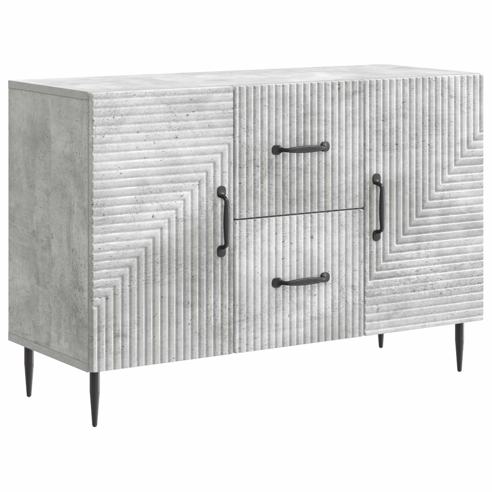 Buffet Gris béton 89 x 34,5 x 60 cm Bois d'ingénierie - XIOS