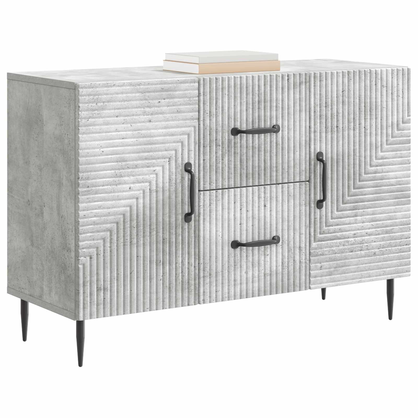 Buffet Gris béton 89 x 34,5 x 60 cm Bois d'ingénierie - XIOS