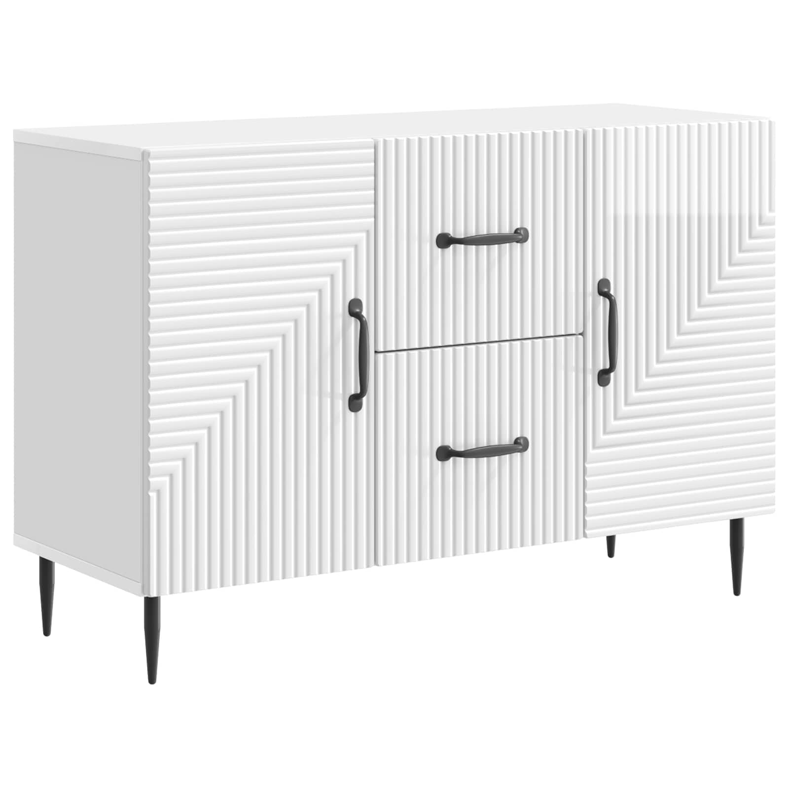 Buffet Blanc brillant 89 x 34,5 x 60 cm Bois d'ingénierie - XIOS