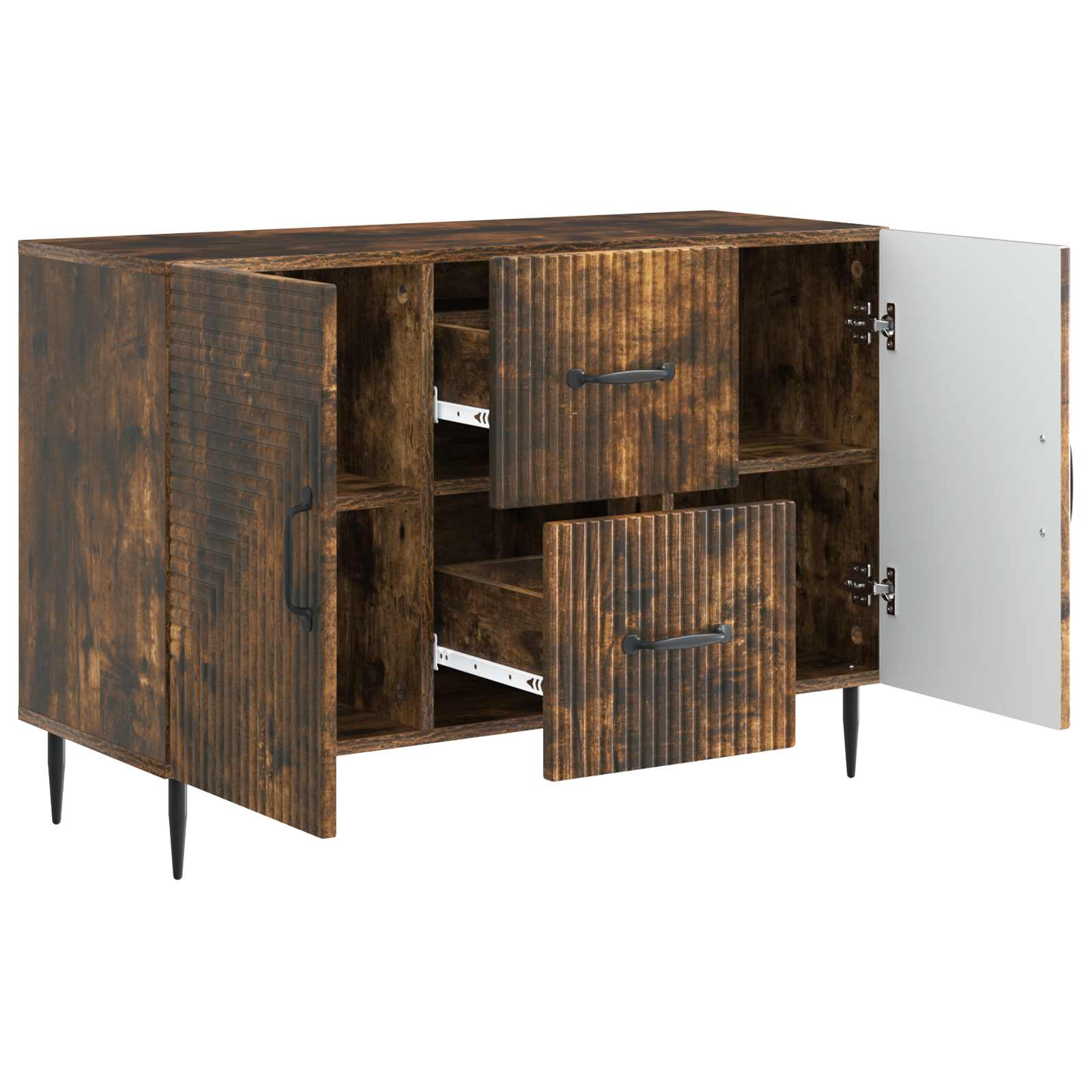 Buffet Chêne fumé 89 x 34,5 x 60 cm Bois d'ingénierie - XIOS