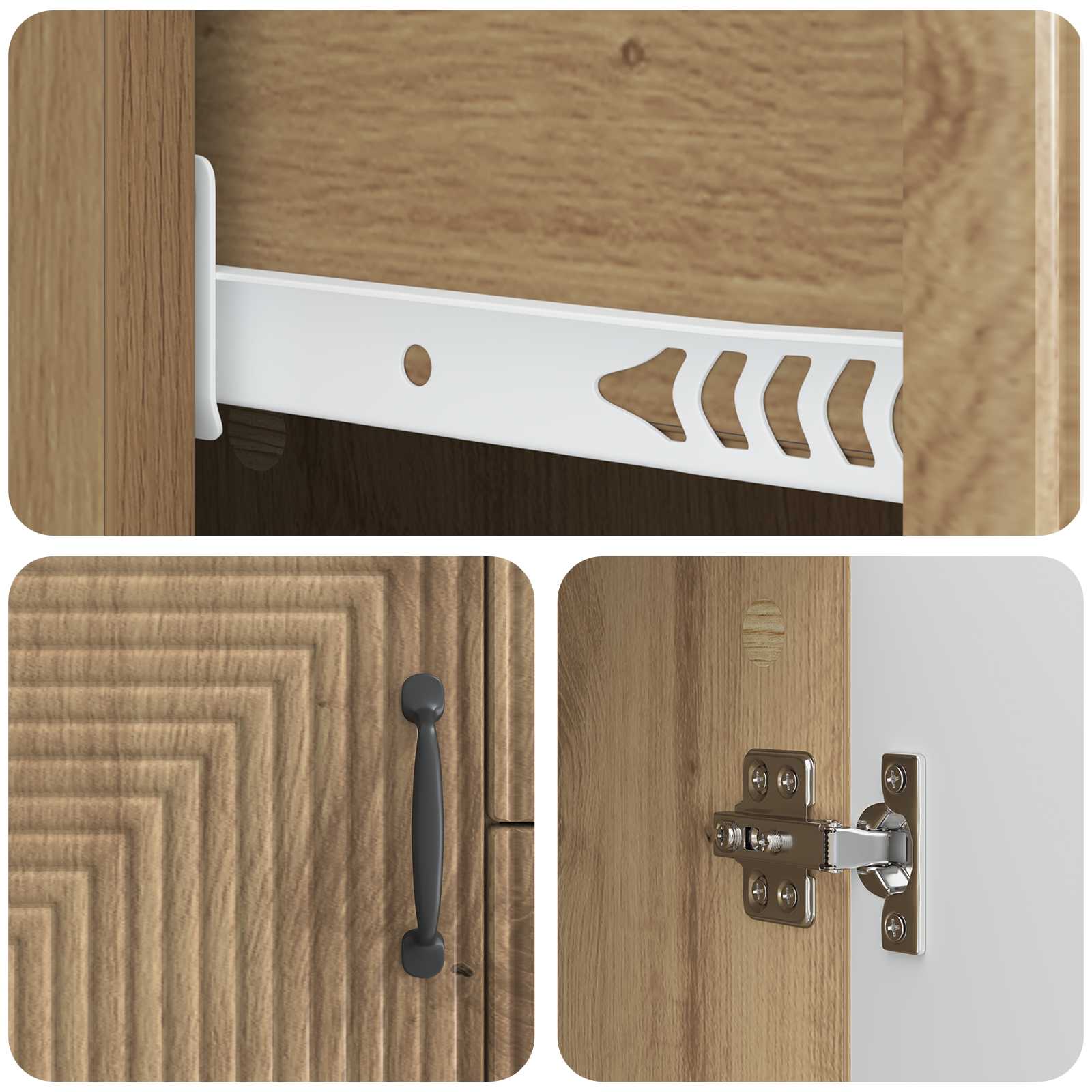 Buffet Chêne artisanal 89 x 34,5 x 60 cm Bois d'ingénierie - XIOS