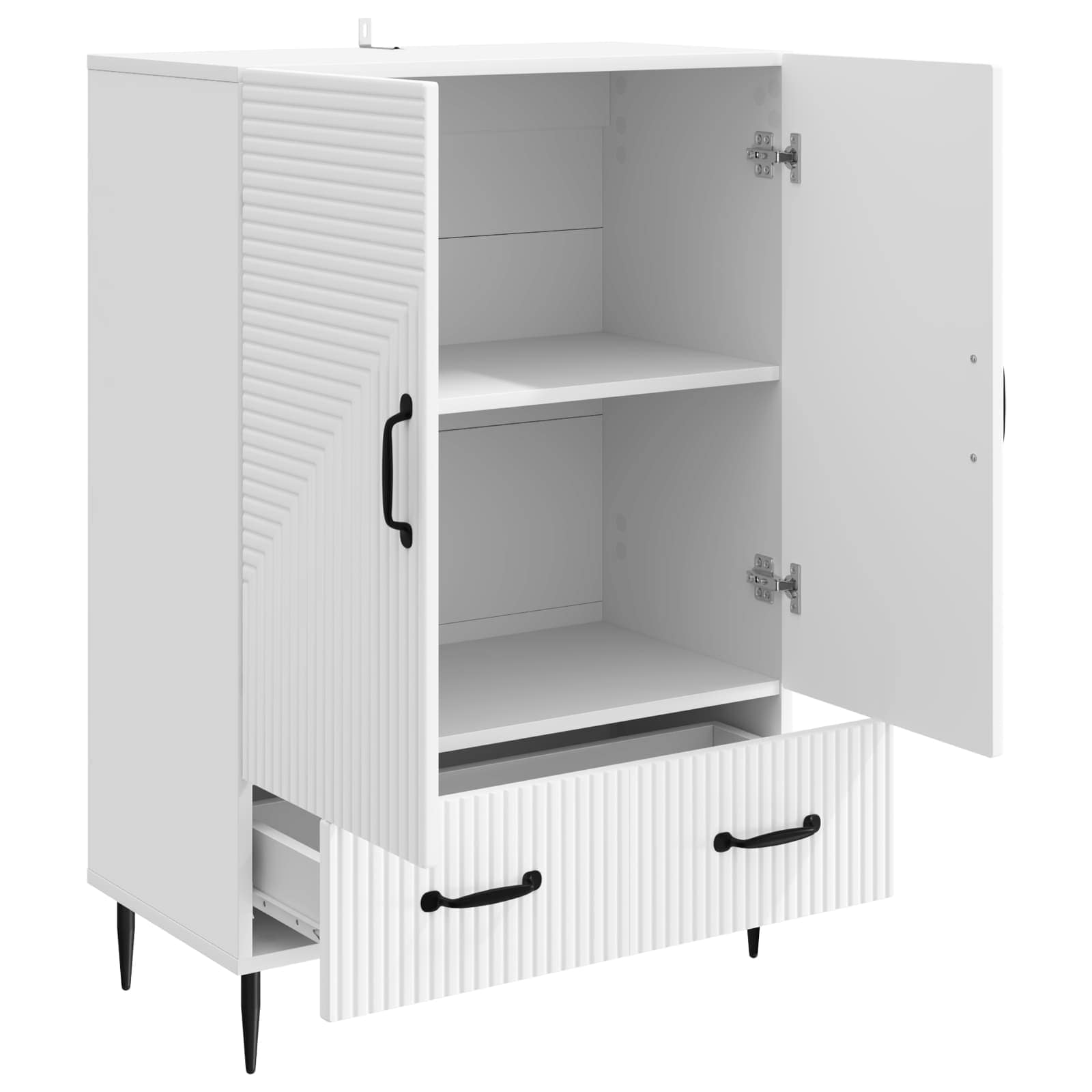 Buffet avec tiroir Blanc 66 x 34,5 x 95 cm Bois d'ingénierie - XIOS