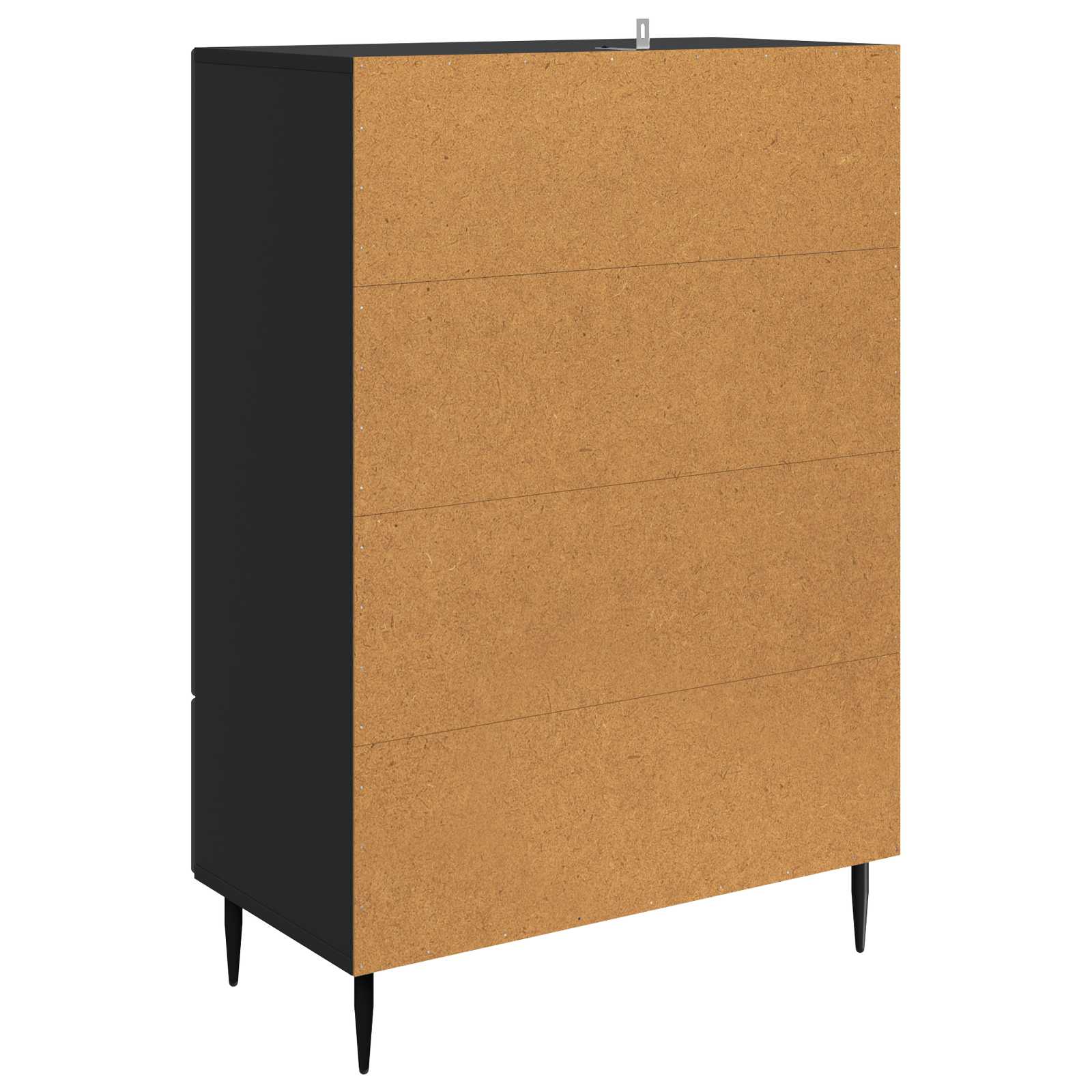 Buffet avec tiroir Noir 66 x 34,5 x 95 cm Bois d'ingénierie - XIOS